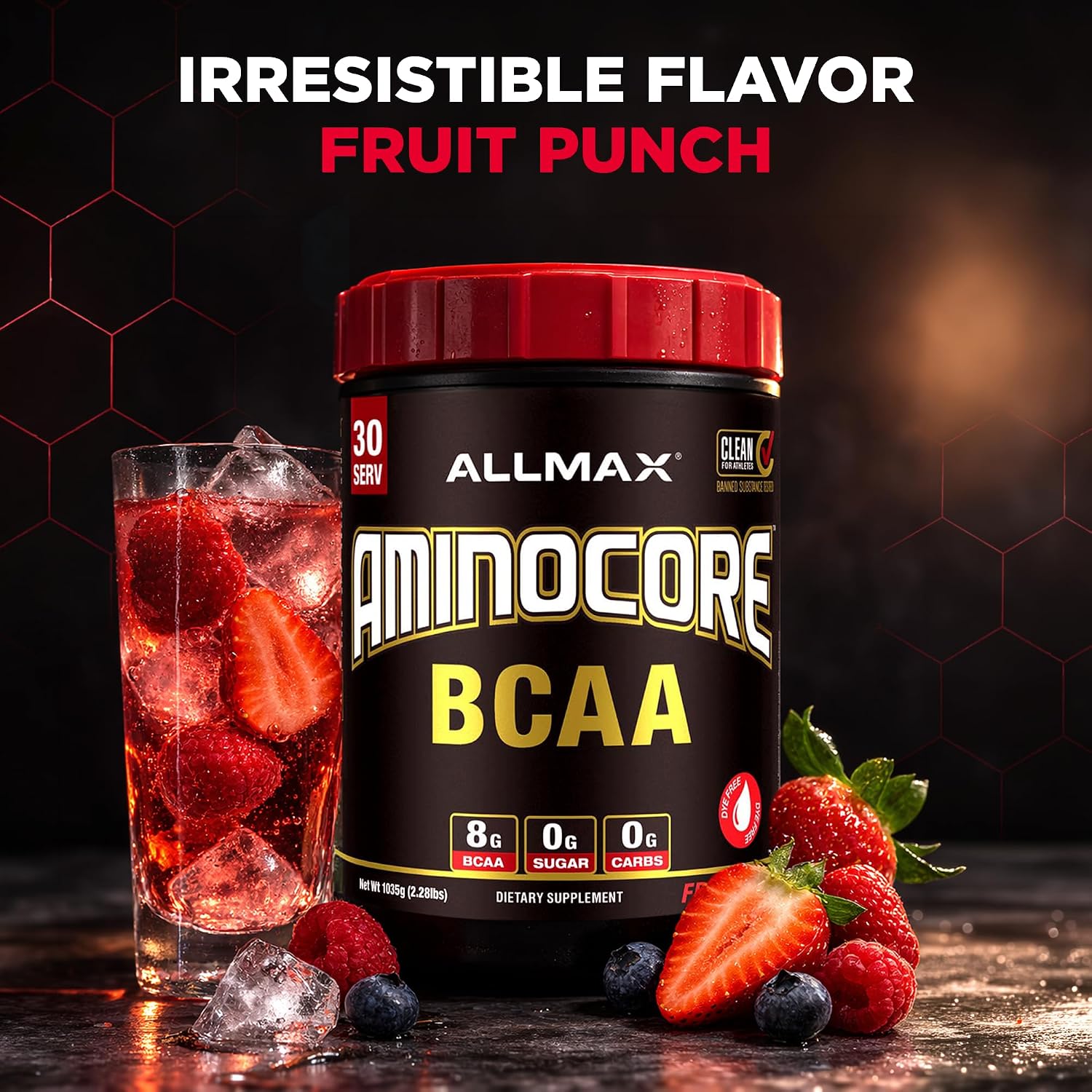 ALLMAX AMINOCORE BCAA Powder, Watermelon, 90 Servings, 1035 g