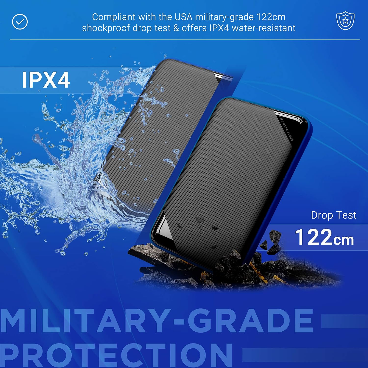 Silicon Power 2TB External Portable Hard Drive A62, Compatible with PS4 Xbox One PC and Mac