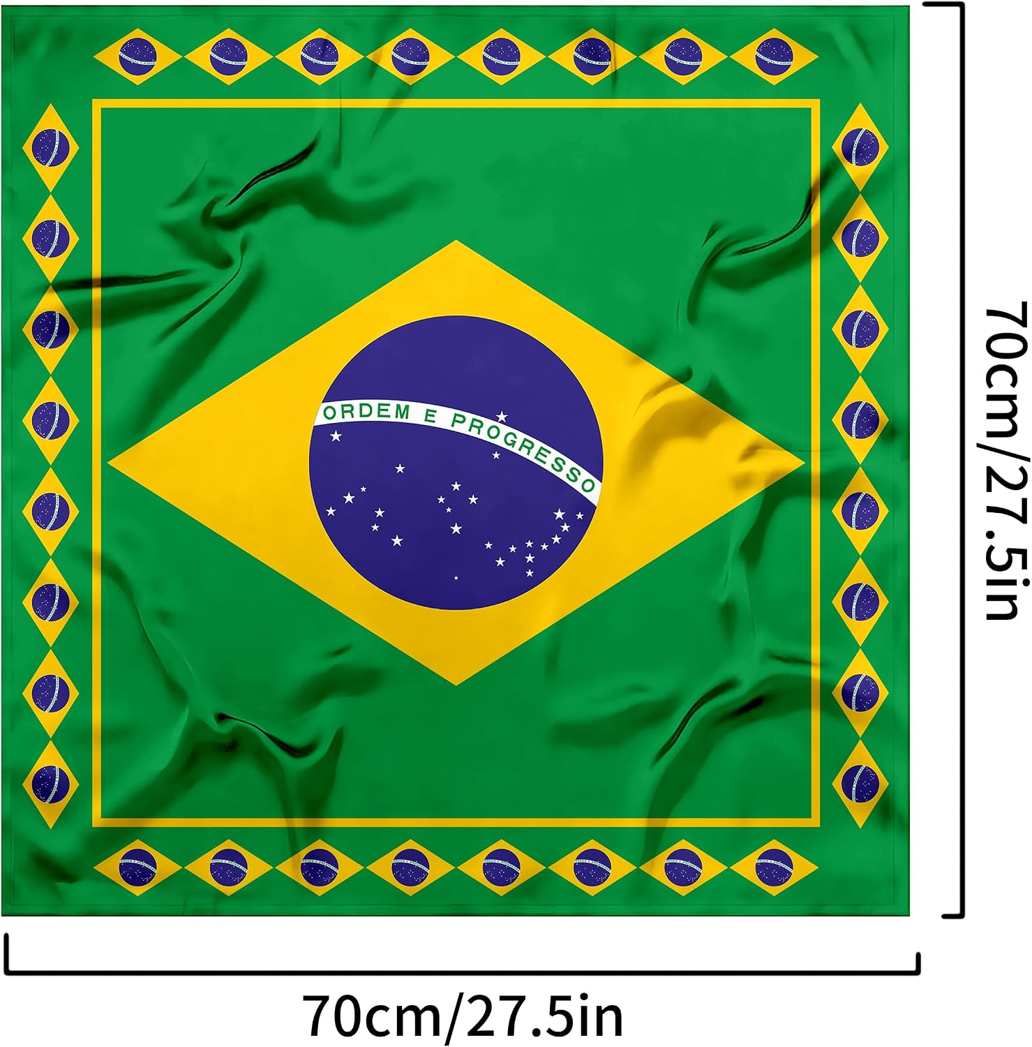 Fashion Bandana Women,Flag Silk Scarf,27.5x27.5 Large Square bandanas,Satin Hair for Sleeping,Travel,for Gift