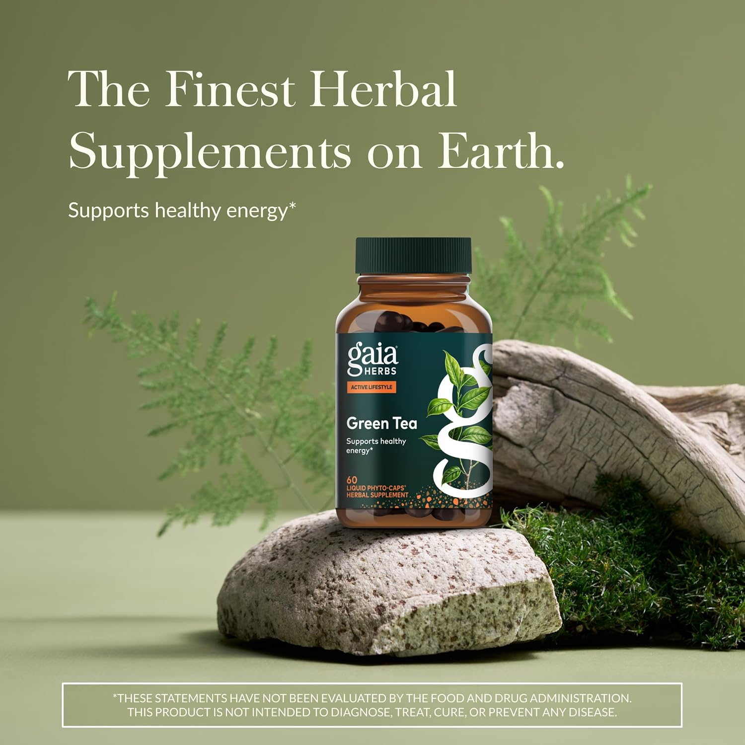 Gaia Herbs Green Tea - Helps Maintain Healthy Energy Levels* - with Green Tea Leaf & Extract - 60 Vegan Liquid Phyto-Caps (30 Servings)