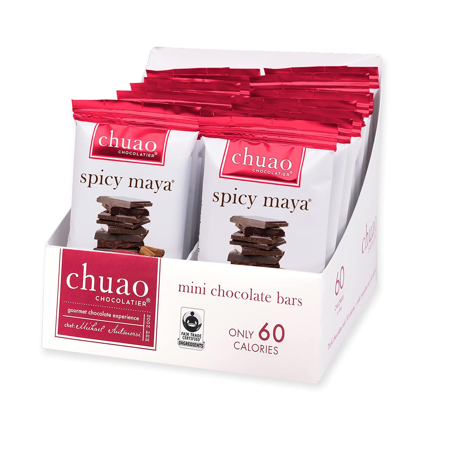 Chuao Chocolatier Salted Chocolate Crunch Dark Chocolate Mini Gourmet Chocolate Bar, 24-Ct. (0.39 oz. each)