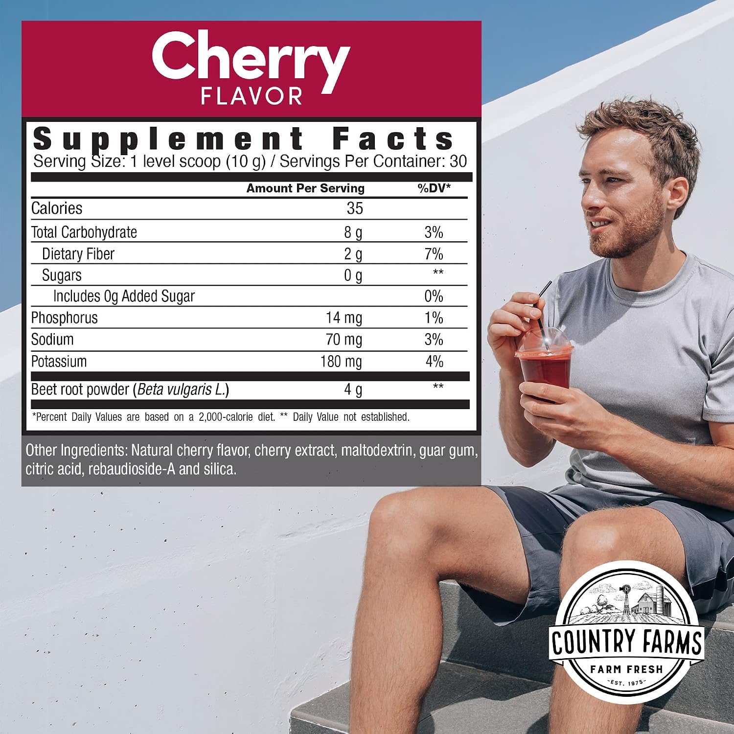 Country Farms Bountiful Beets, Wholefood Beet Extract Superfood, Helps Support Healthy Circulation and Promote Energy, Nitric Oxide Boost