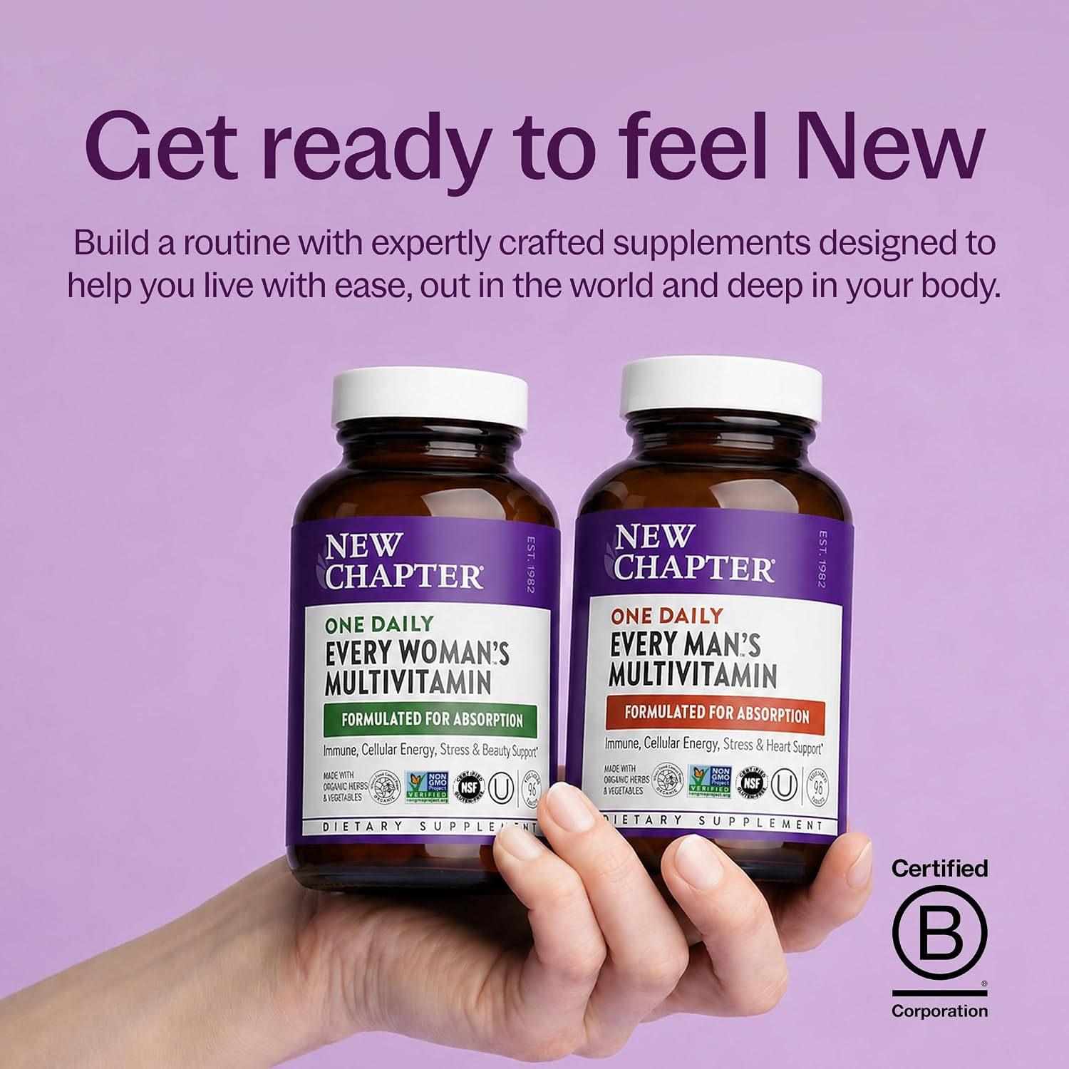 New Chapter Every Man's One Daily Multivitamin - Supports Immune, Energy & Bone Health* - Contains Fermented Ingredients, Organic Vegetables & Herbs - Vegetarian, Kosher & Gluten-Free - 48 Tablets