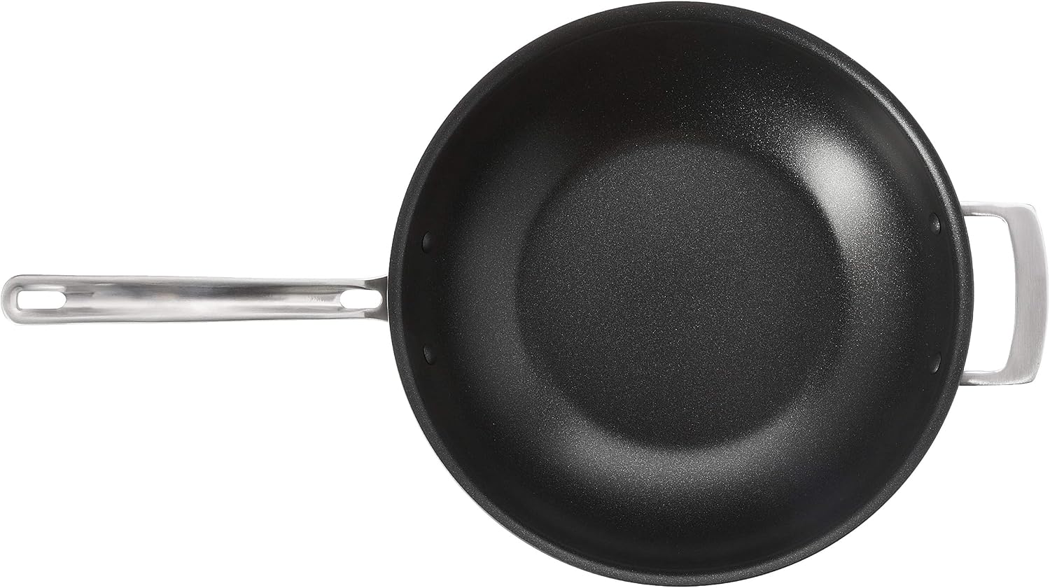 Viking Non Stick Chef Pan, 12 Inch Hard Anodized Nonstick Saute and Frying Pan with Glass Lid, Dishwasher and Oven Safe, Induction Ready, Matte Black