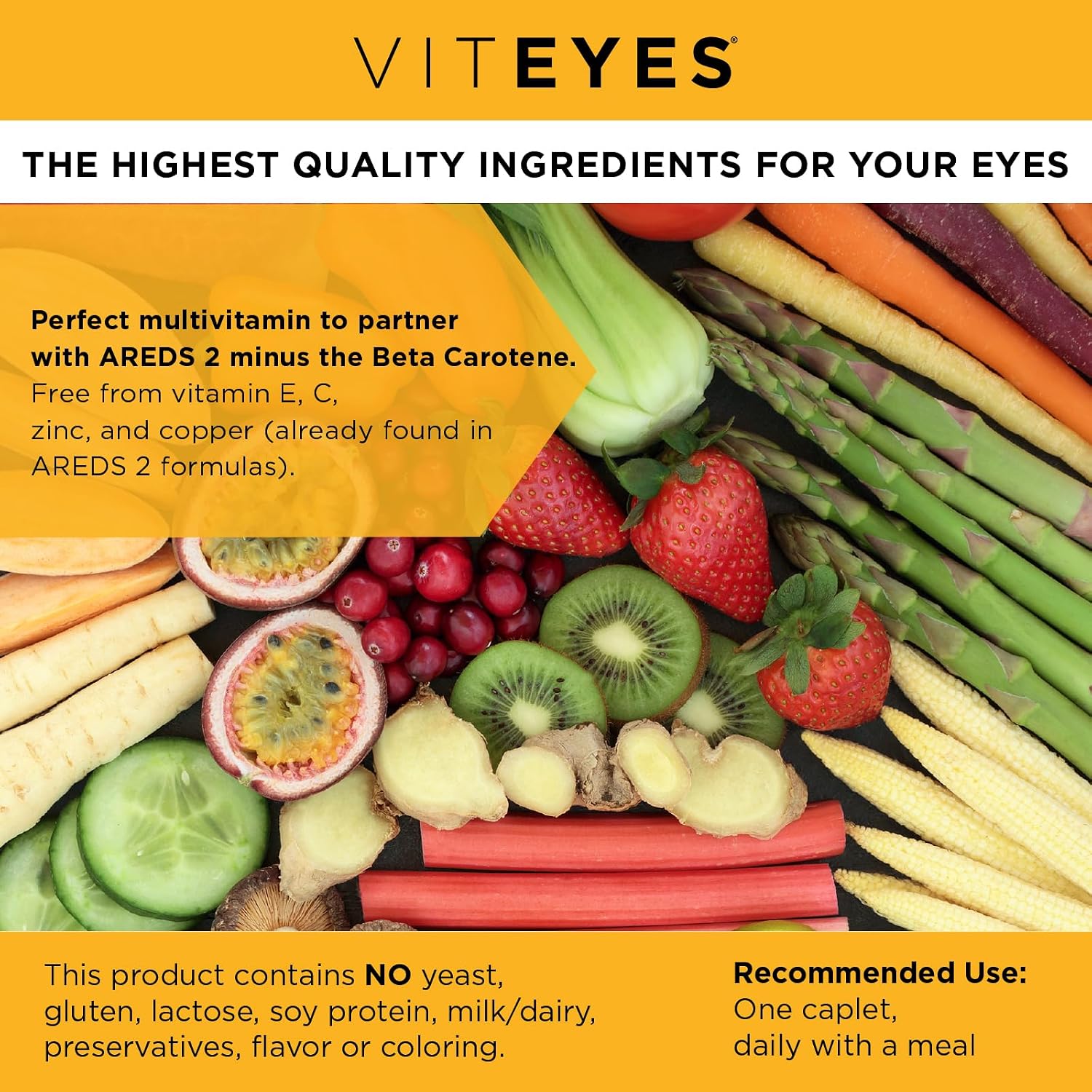 Viteyes Classic AREDS 2 Companion Multivitamin Supplement, Comprehensive Multivitamin Formula for AREDS 2 Users, 90 Capsules