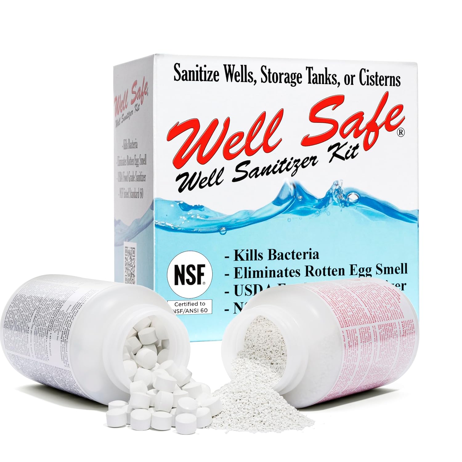 WELL SAFE Well Sanitizer Kit for Well Water Treatment & Sulfur Smell | Water Purification and DIY Shock Treatment for Wells