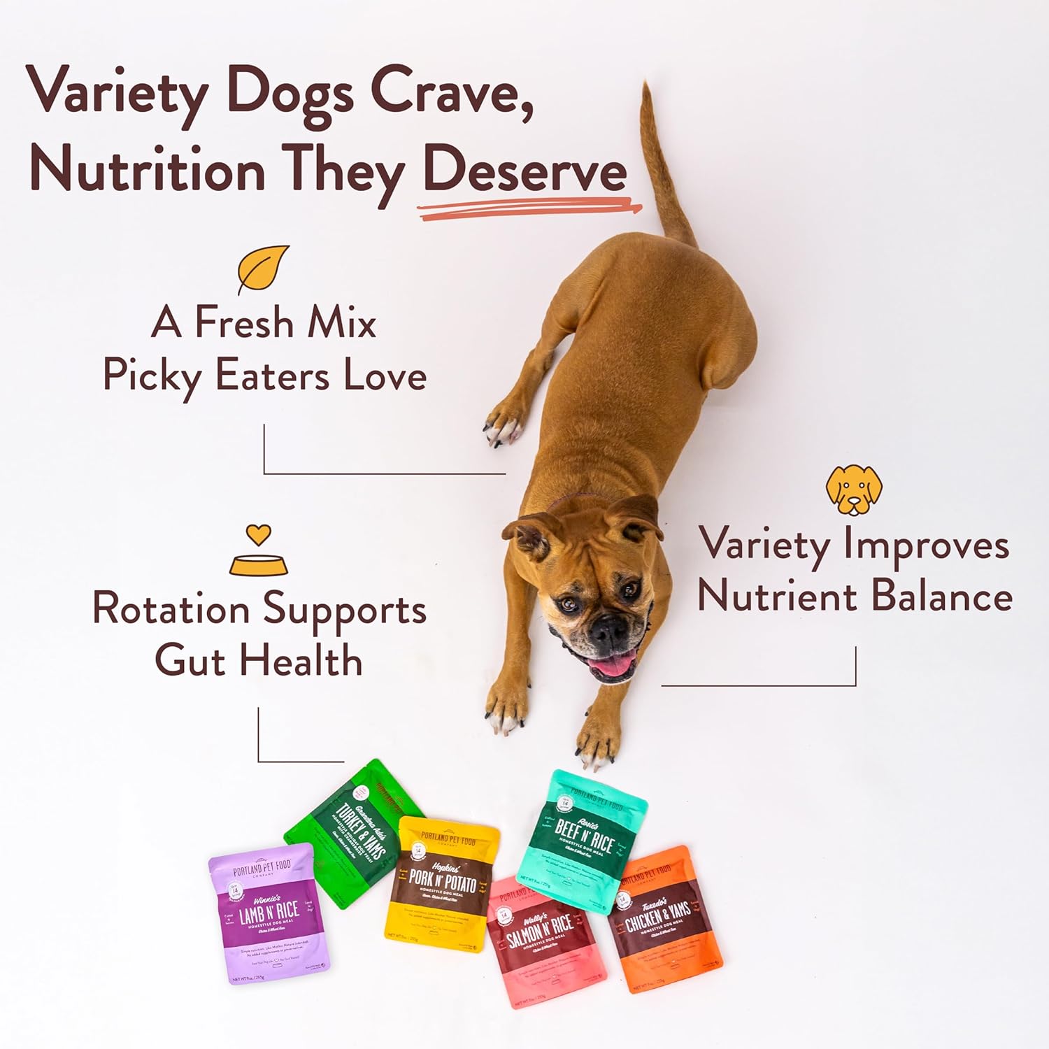 Portland Pet Food Company Fresh, Human Grade Dog Food Topper & Meal 5 Pack