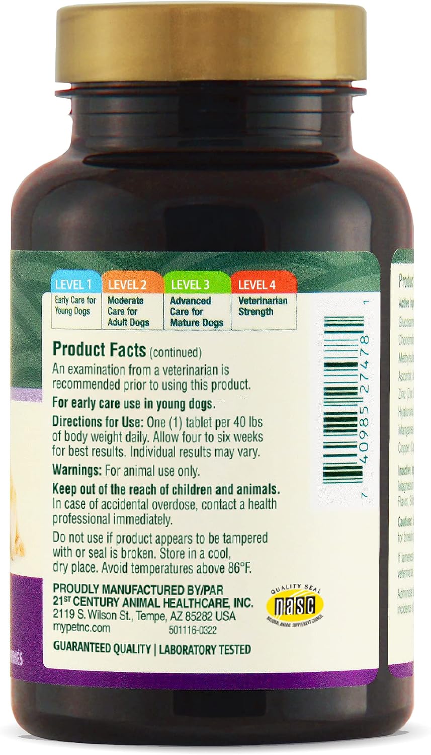 PetNC Natural Care Hip and Joint Soft Chews for Dogs, 90 Count - 27591 | Glucosamine Chondroitin MSM Dog Chews with Hyaluronic Acid, Liver Flavored Bone & Joint Support Supplement, For All Breeds