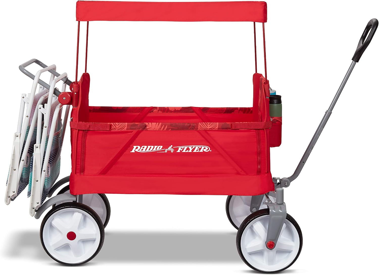 Radio Flyer Beach & Boardwalk 3-in-1 EZ Fold Wagon, for Kids 1.5+, UV Shade