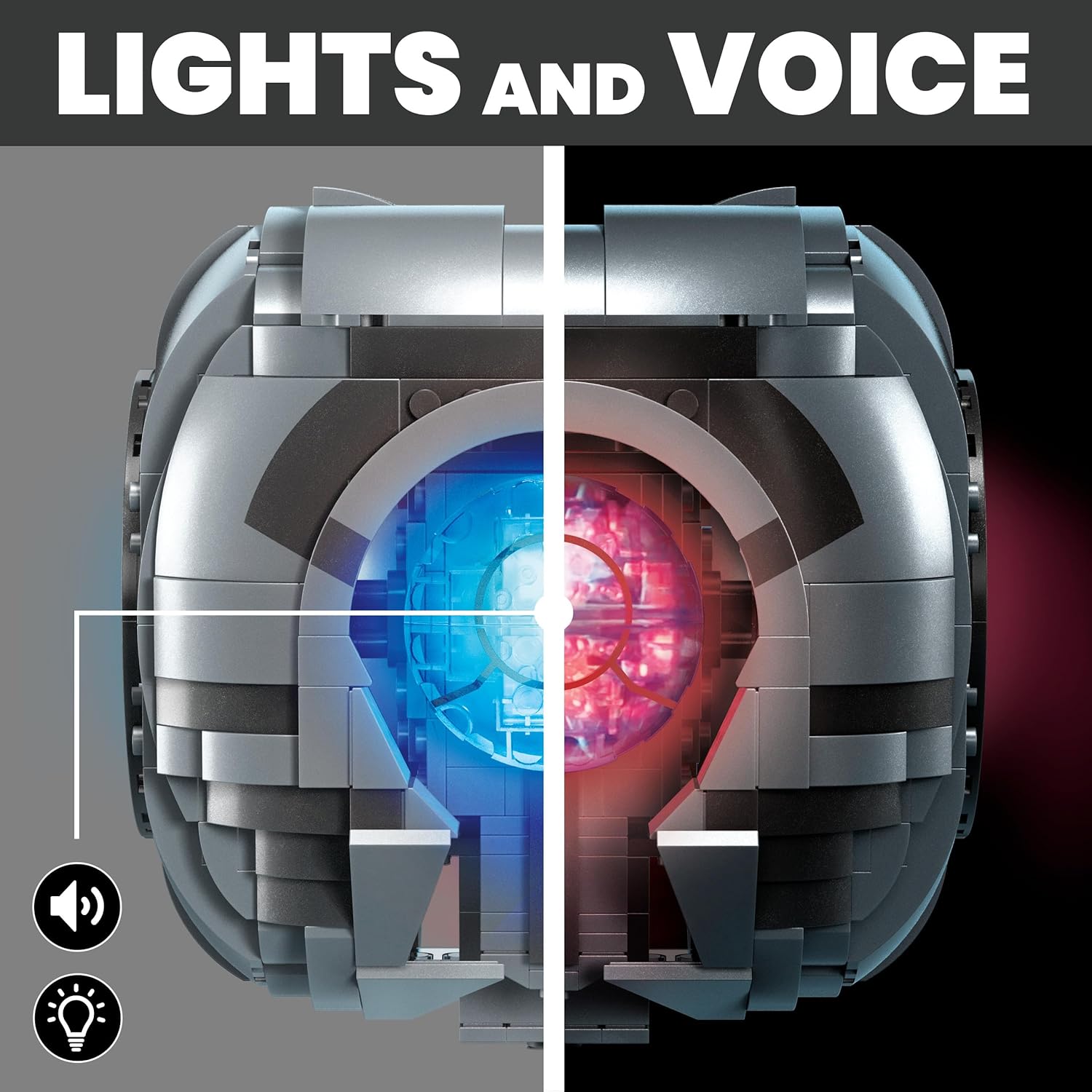 ​MEGA Halo Model Replica Building Toy, 343 Guilty Spark with 609 Pieces, Lights & Sounds, Build & Display Set for Collectors, Gift Ideas for Adults