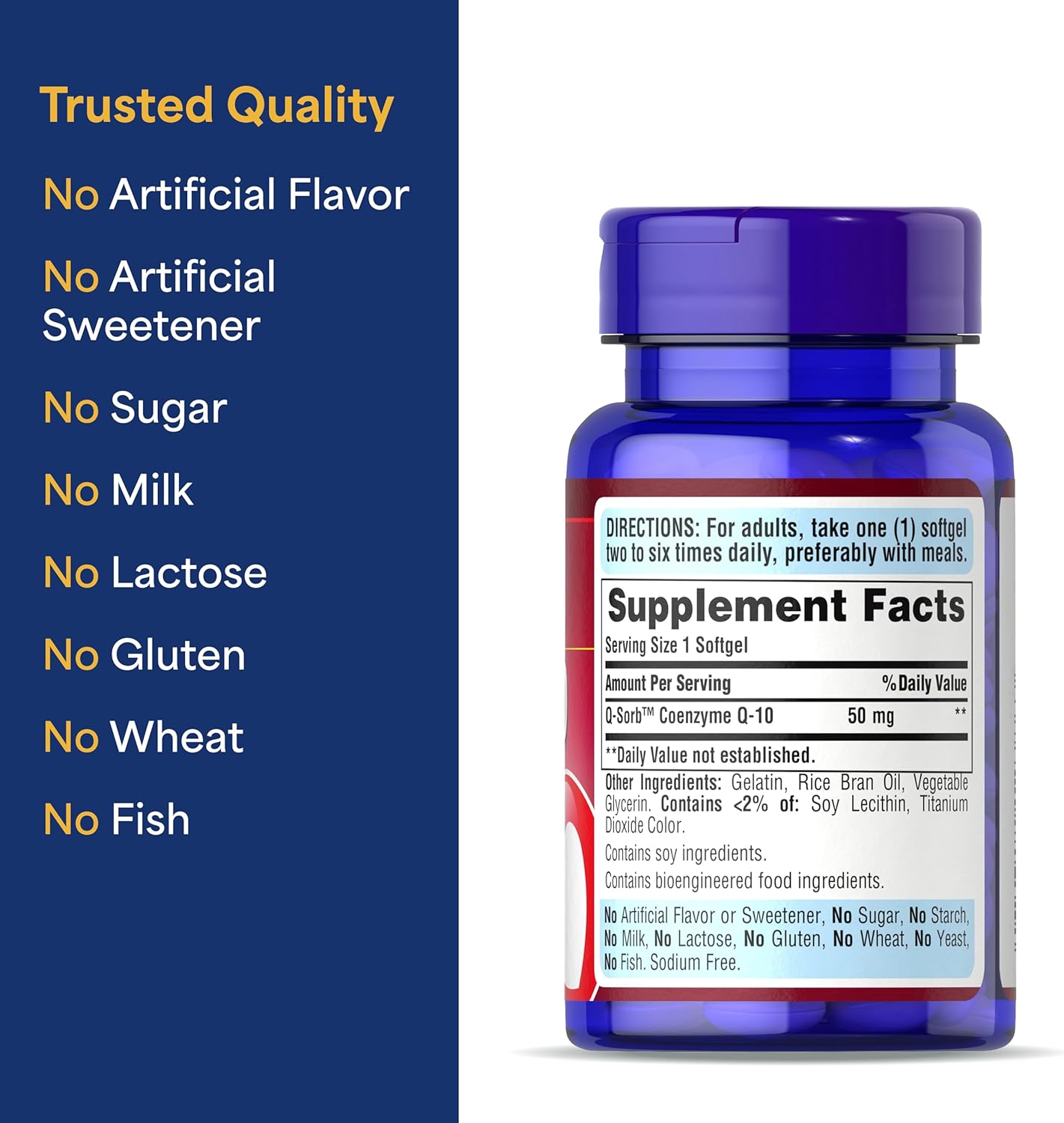 Puritan's Pride Coenzyme CoQ10 50mg, 100 Servings