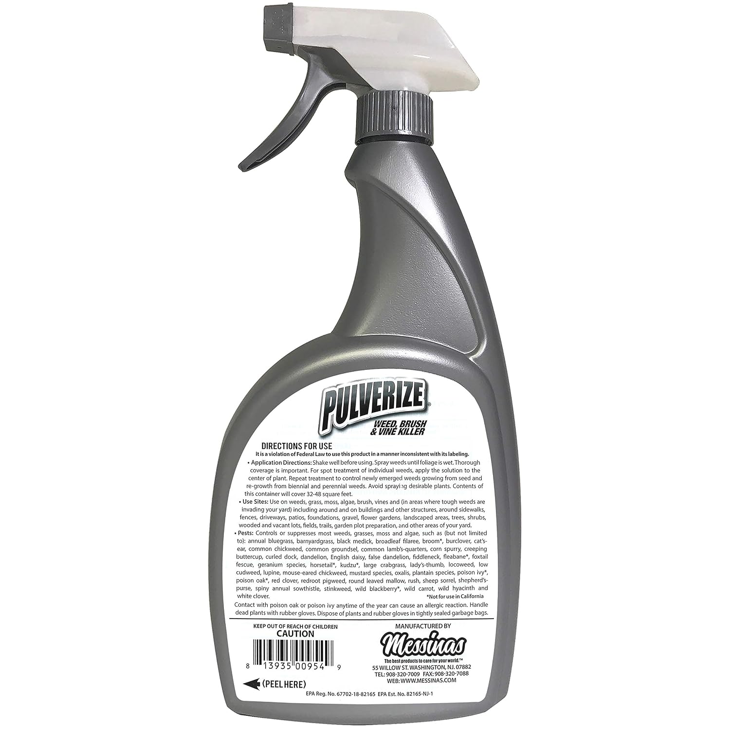 Messina Wildlife Pulverize PWBV-U-032 Weed, Brush & Vine Killer Spray - Fast Acting