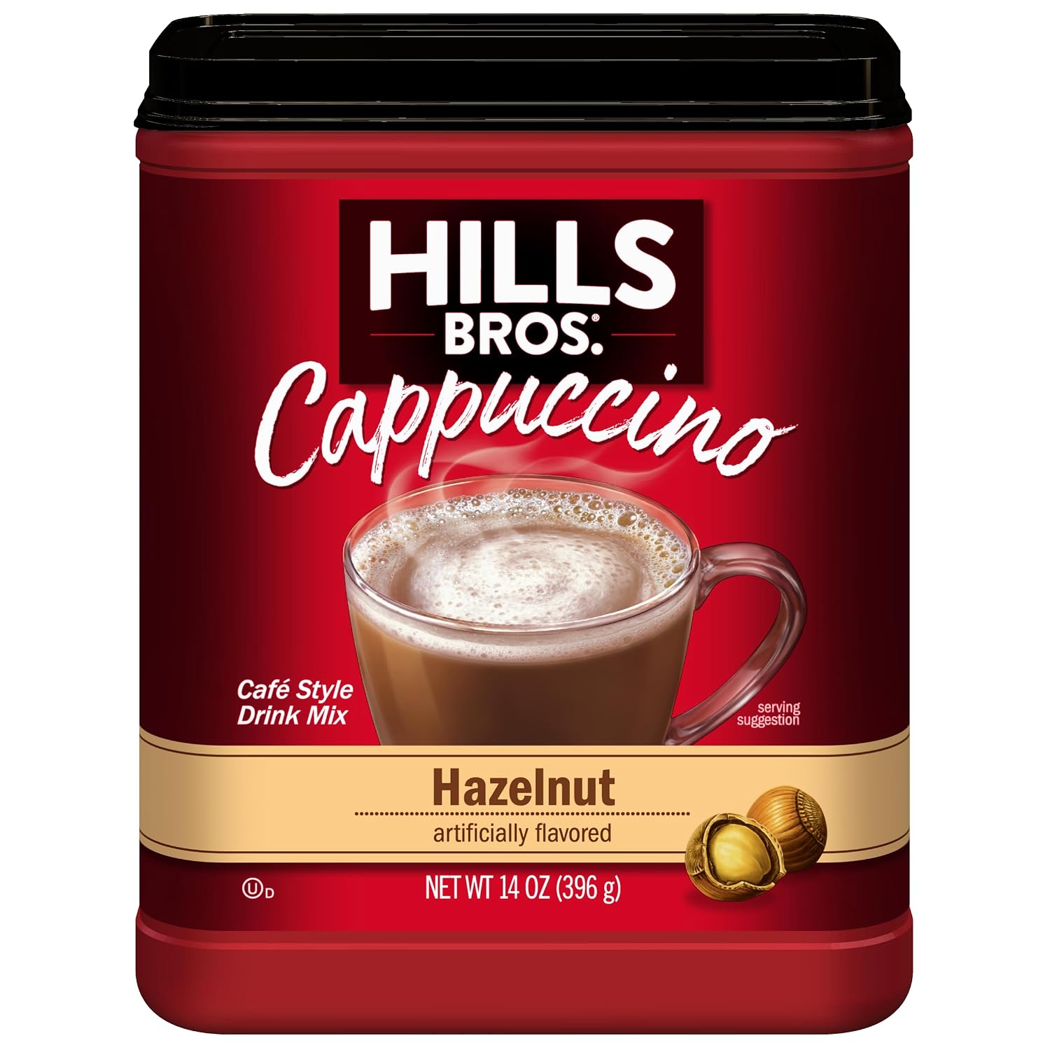 Hills Bros. Cappuccino Mix – Rich, Frothy Coffeehouse-Tasting Instant Drink Mix – Quick and Easy Preparation – Perfect for Hot & Iced Drinks & Creaming Coffee – Double Mocha, 1 Pack of 16oz