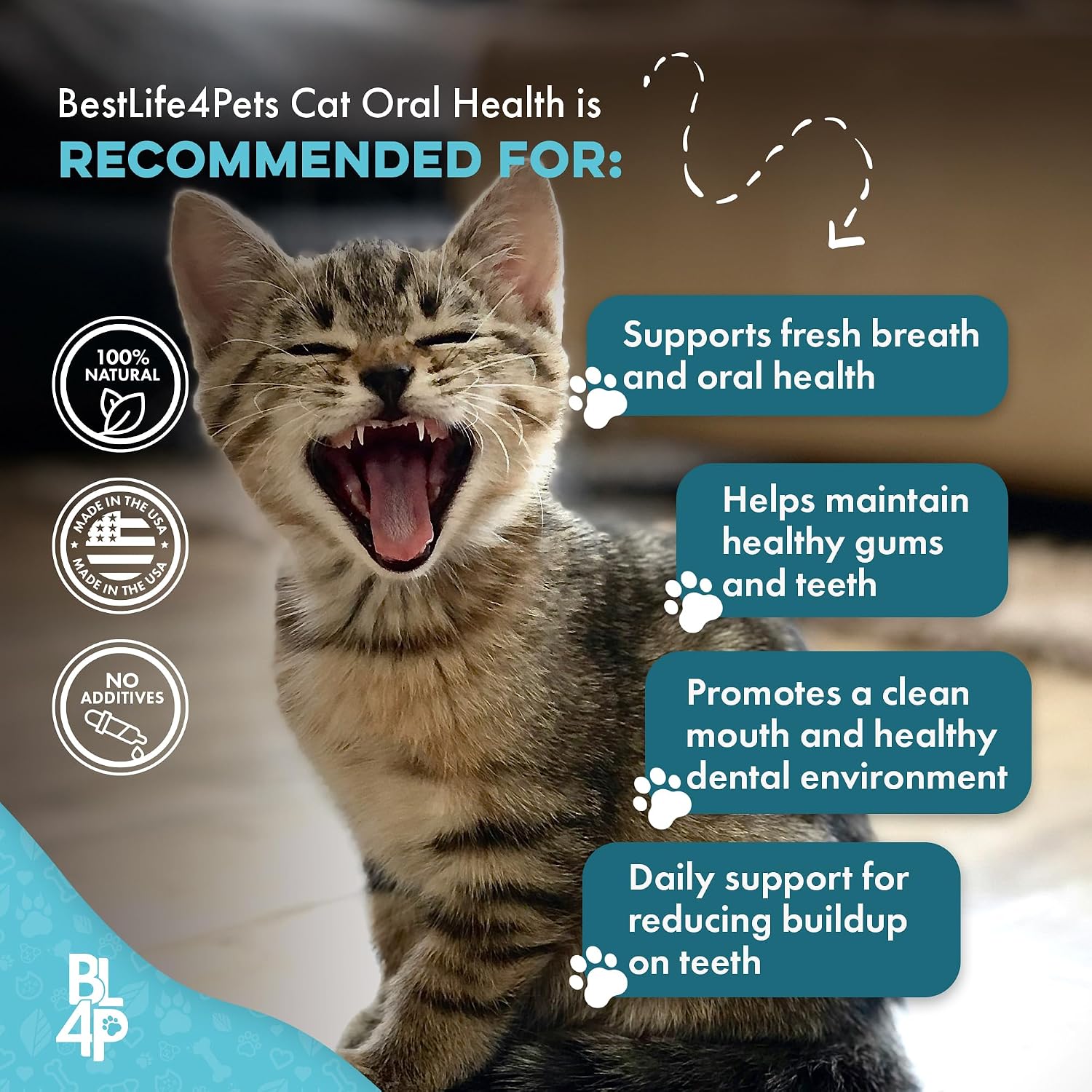 BestLife4Pets Cat Dental Care Supplement - 400 Pills