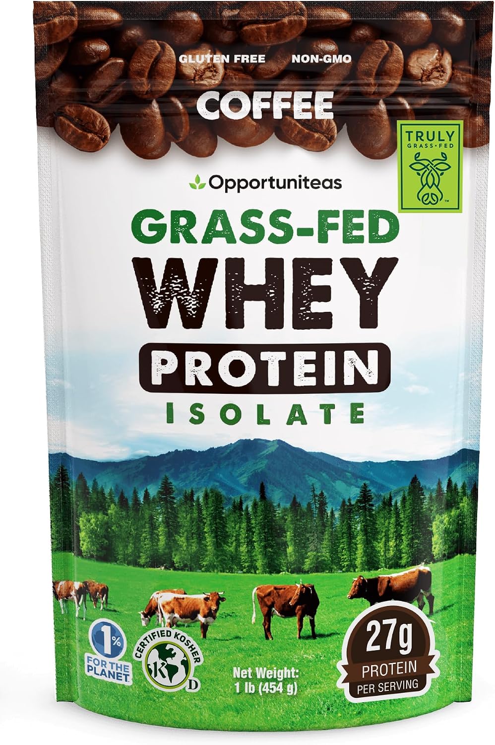 Unflavored Grass Fed Whey Isolate Protein Powder, 1 lb | Isolated, Flavorless Whey made with 100% GrassFed Hormone-Free Milk, It's Unsweetened, Cold-Pressed and Heavy-Metal Tested