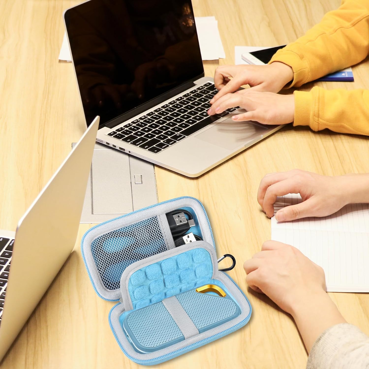 Lacdo Hard Carrying Case for SanDisk Extreme Pro/SanDisk Extreme Portable External SSD 500GB 1TB 2TB 4TB 8TB USB-C Solid State Drive EVA Shockproof