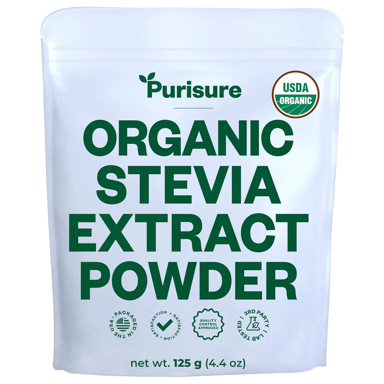 Organic Stevia Extract Powder, Concentrated Natural Sweetener for Coffee, Tea, Baking & Drinks, Zero Calorie, Non-GMO, Keto Friendly, 892 Servings