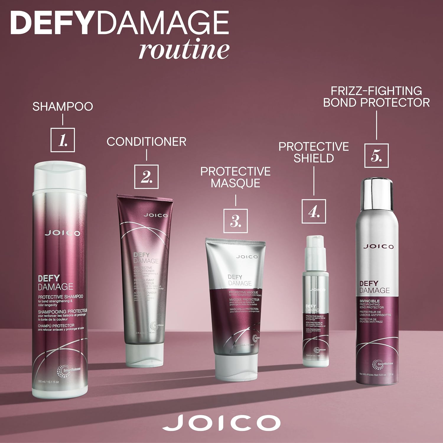Joico Defy Damage Protective Shampoo | For Color-Treated Hair | Strengthen Bonds & Preserve Hair Color | With Moringa Seed Oil & Arginine