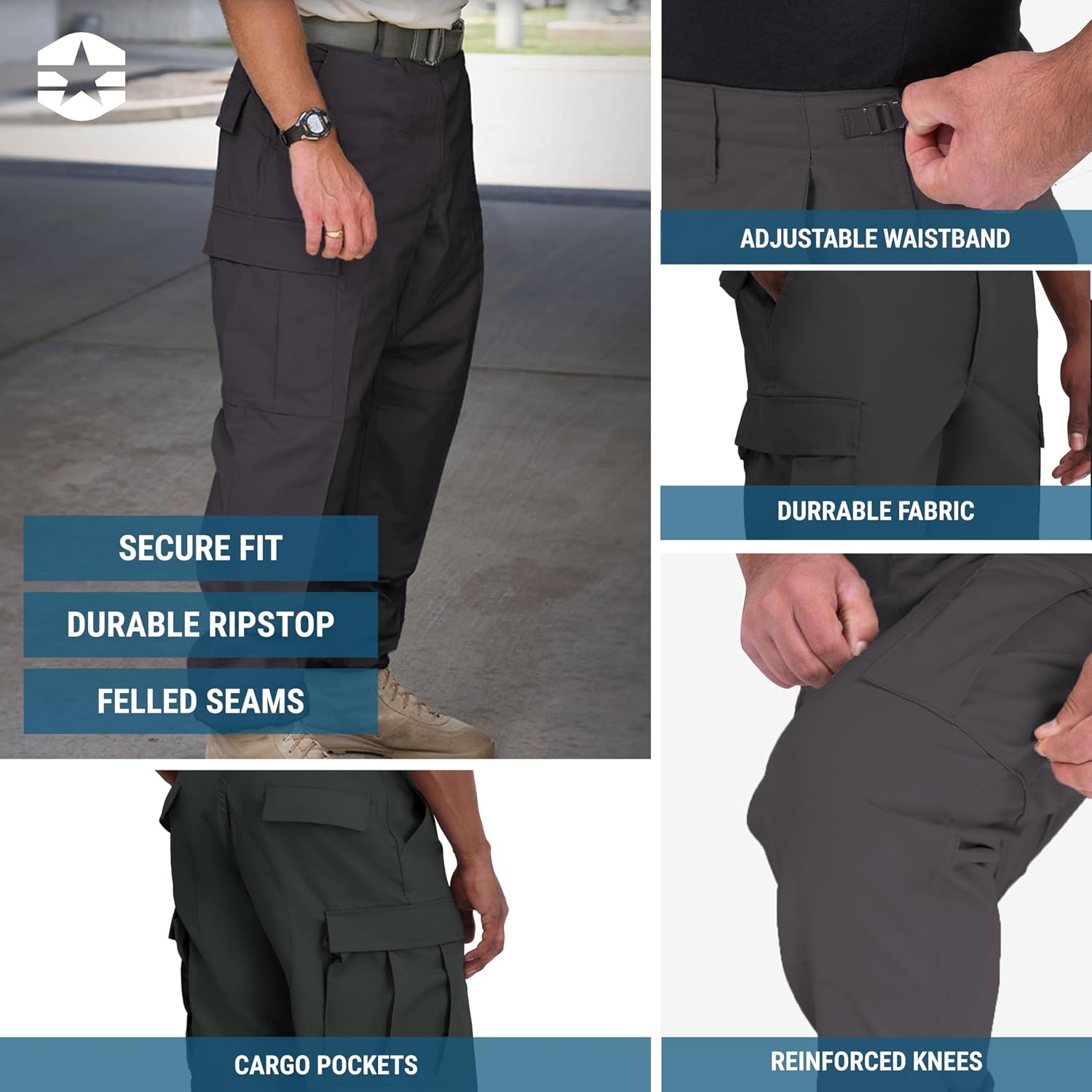 Propper Men's BDU Zipper Fly Battle Rip Cargo Uniform Pants