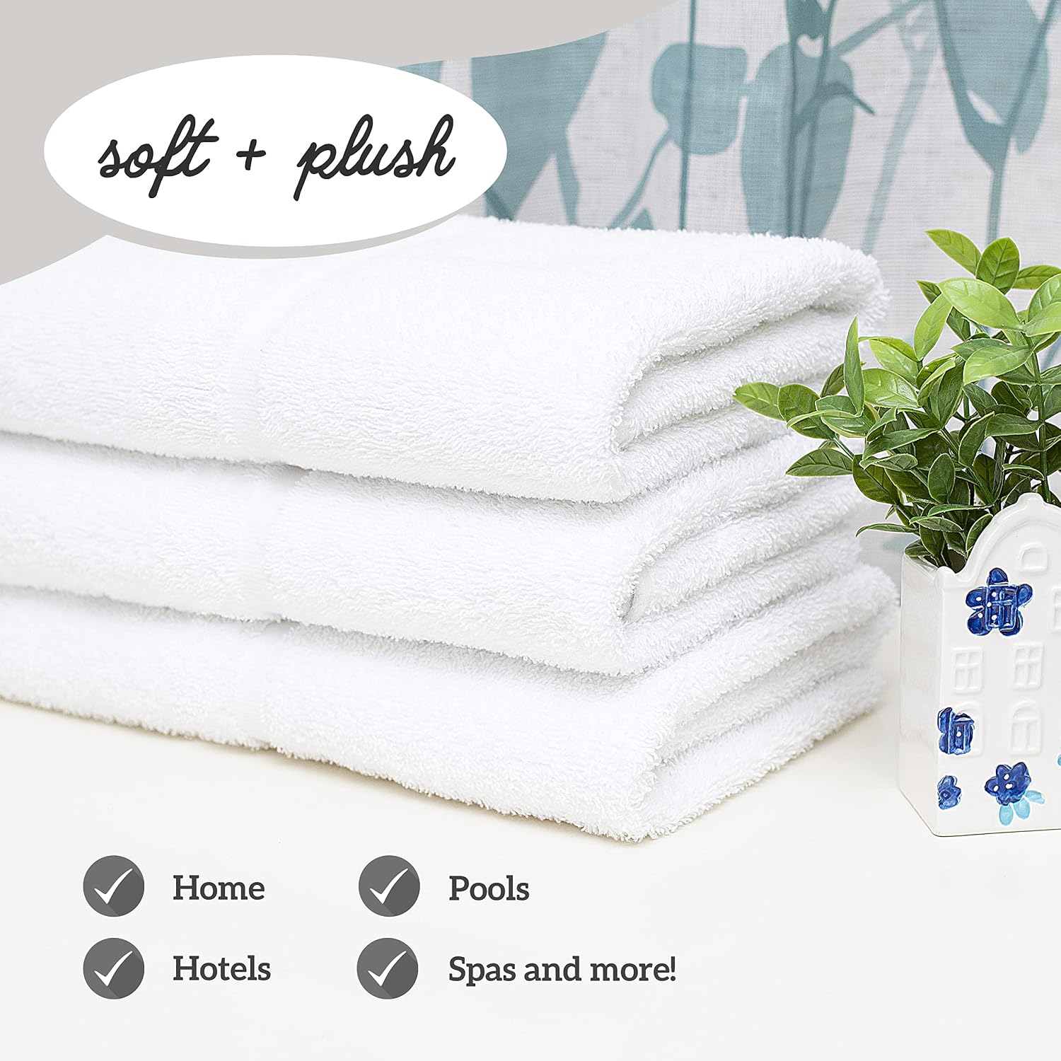GREEN LIFESTYLE 24 Pack Black Pack Hand Towels 16 x 27 Premium Spa Quality, Super Soft and Absorbent for Gym, Pool, Spa, Salon and Home