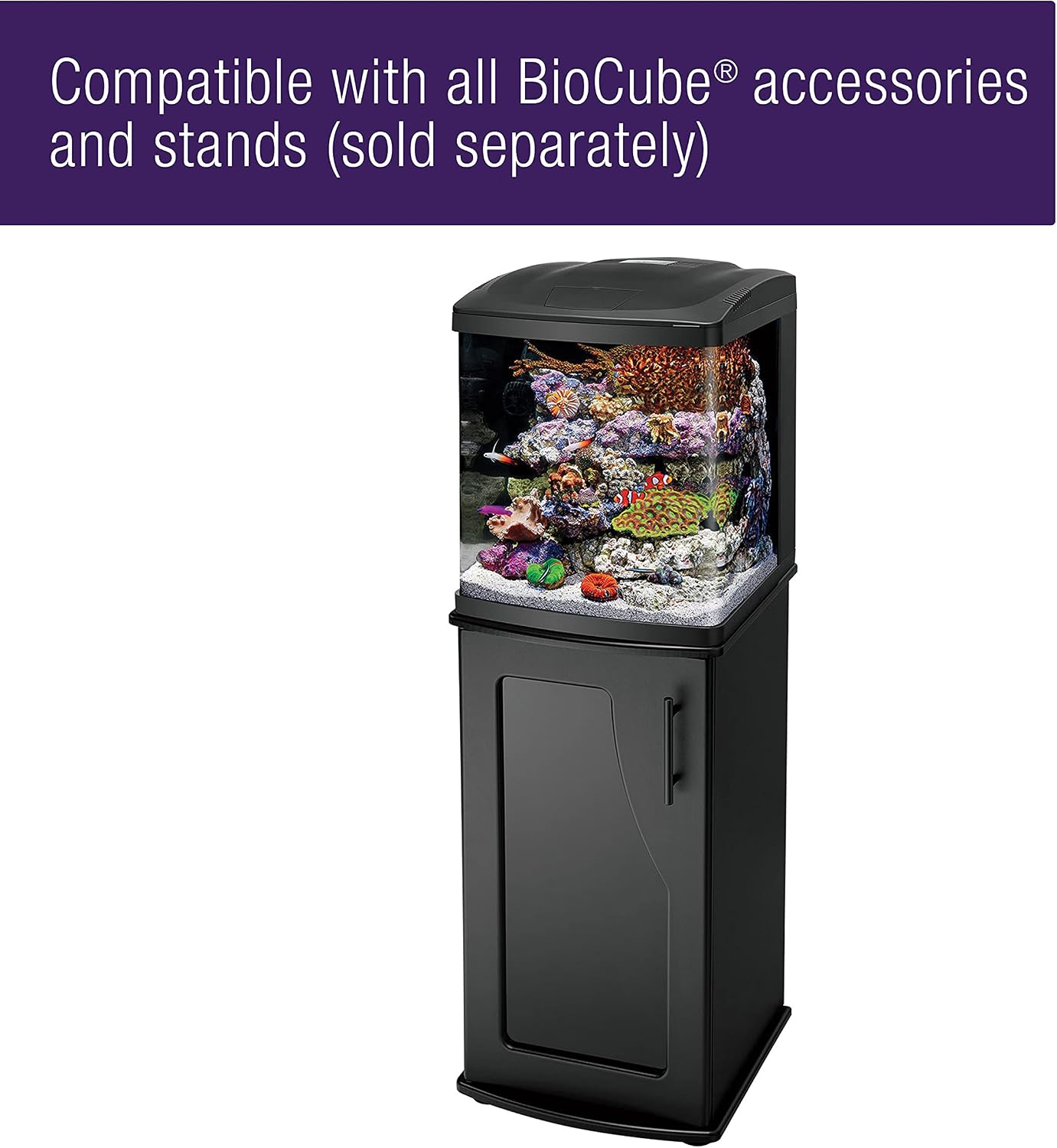 Coralife BioCube, Aquarium Kit, Nano Tank, Customizable LED Lighting, for Saltwater and Freshwater Environments, 16 Gallons