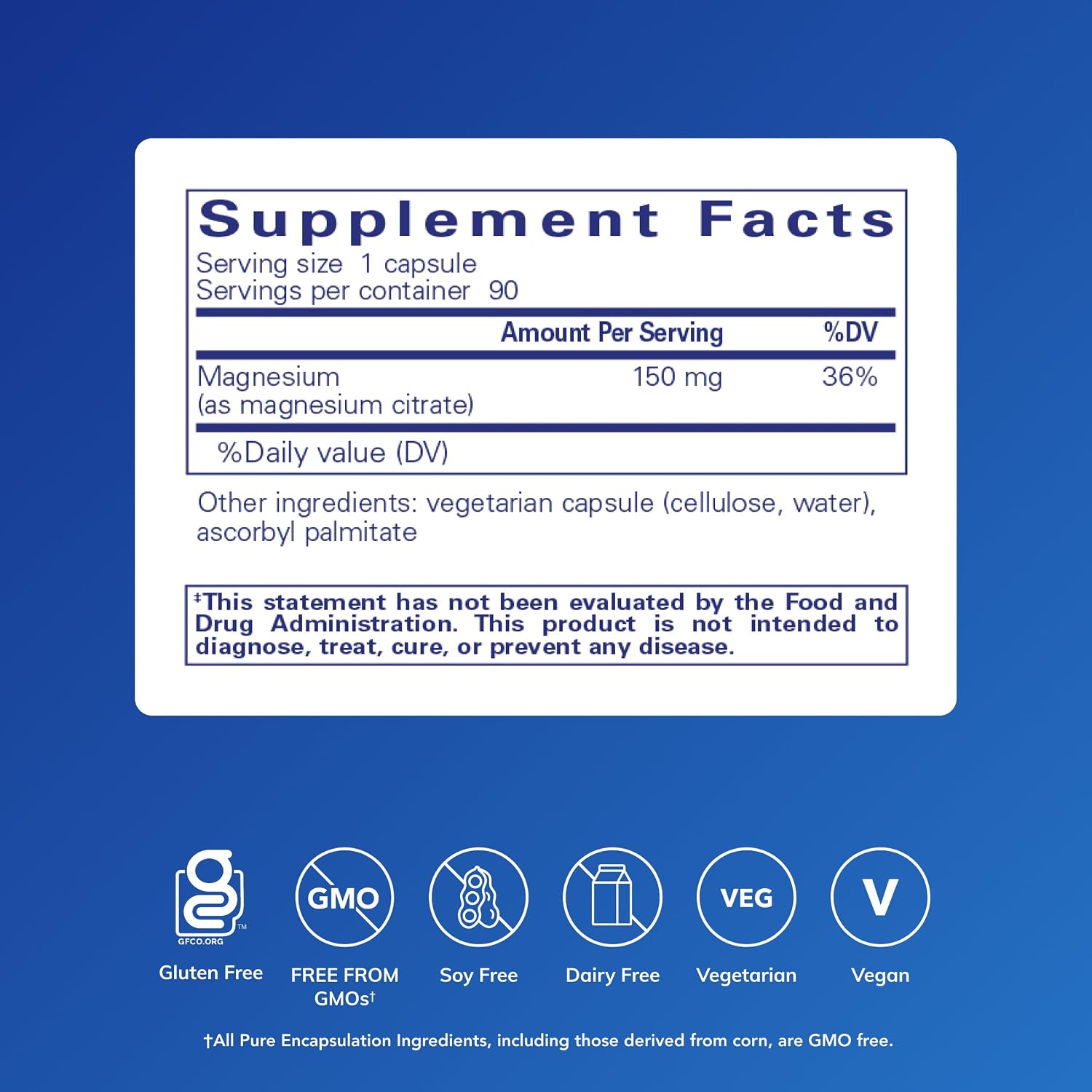 Pure Encapsulations Magnesium (Citrate) - Supplement for Sleep, Heart Health, Cognitive Health, Bone Health, Energy, Muscles, and Metabolism* - with Premium Magnesium - 180 Capsules | Supplement for Sleep, Heart Health, Brain Health, Bone Health, Energy,…