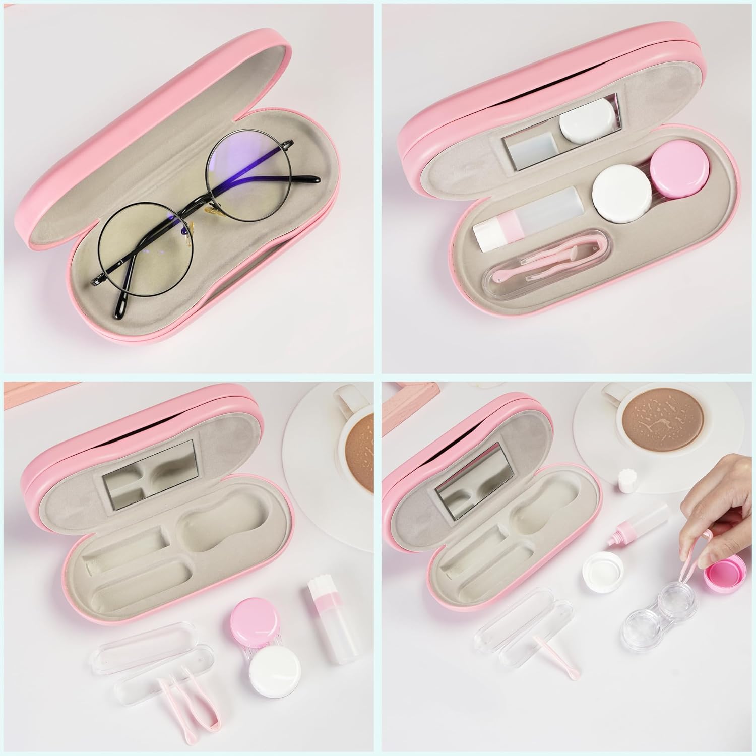 Lasiyanor Contact Lens Travel Kit with Cleaner Washer
