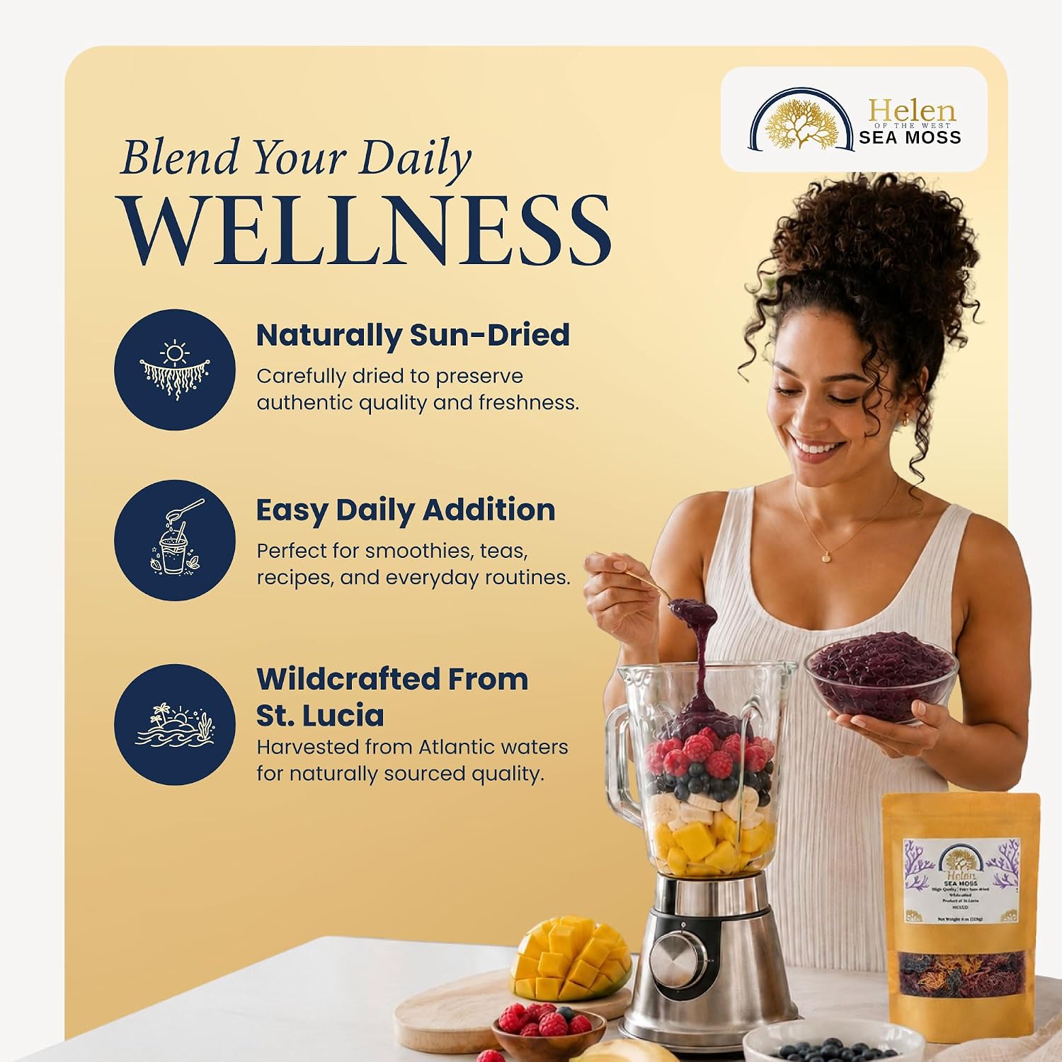 Wildcrafted Sea Moss | Gold - Purple - Green - Mixed | 100% Natural Irish Moss from St.Lucia | Mineral-Rich Superfood | 8oz Sun-Dried Moss | NO