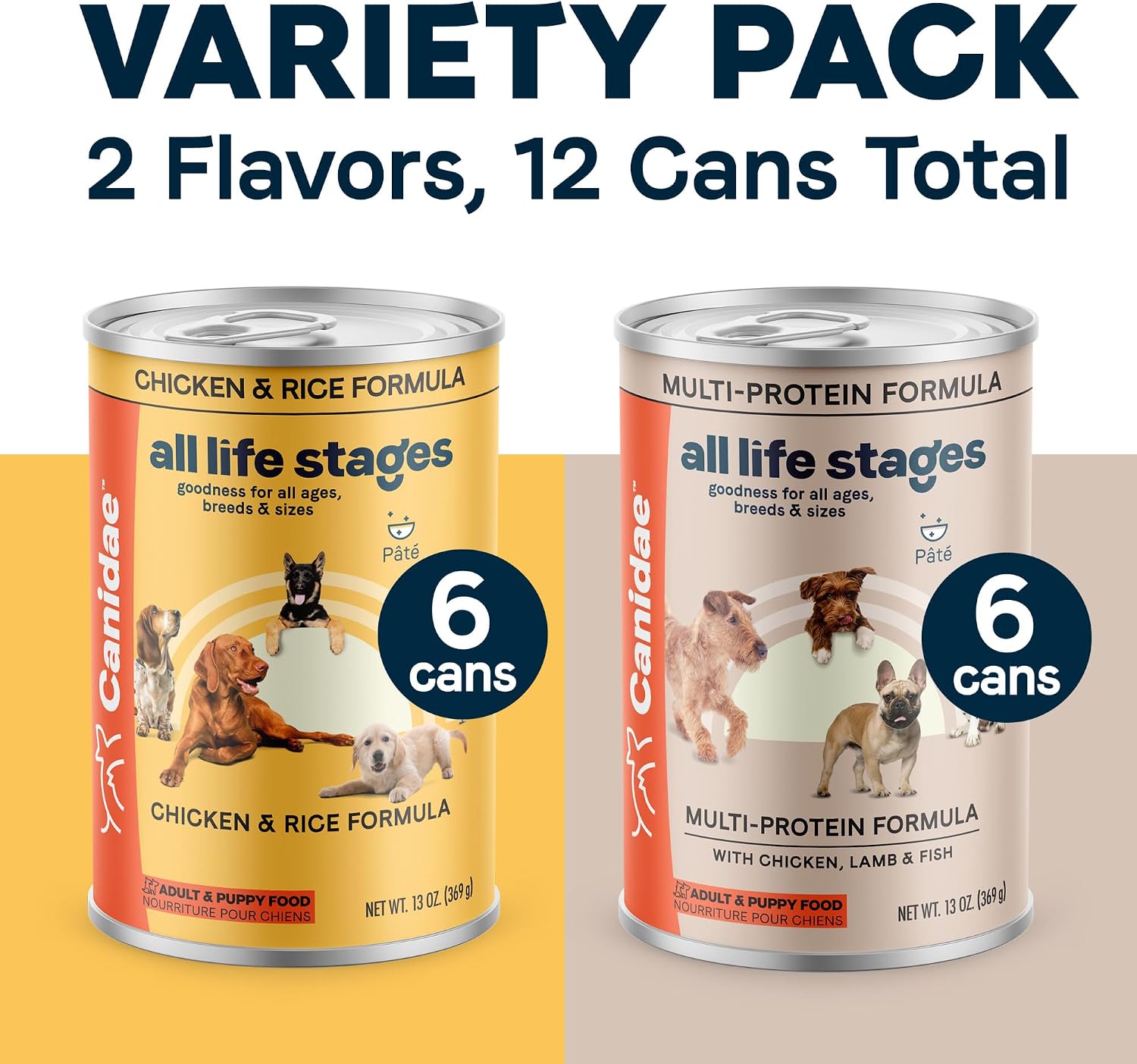 Canidae All Life Stages Premium Wet Dog Food for All Breeds, All Ages, Chicken & Rice Recipe, 13 oz. (Case of 12)