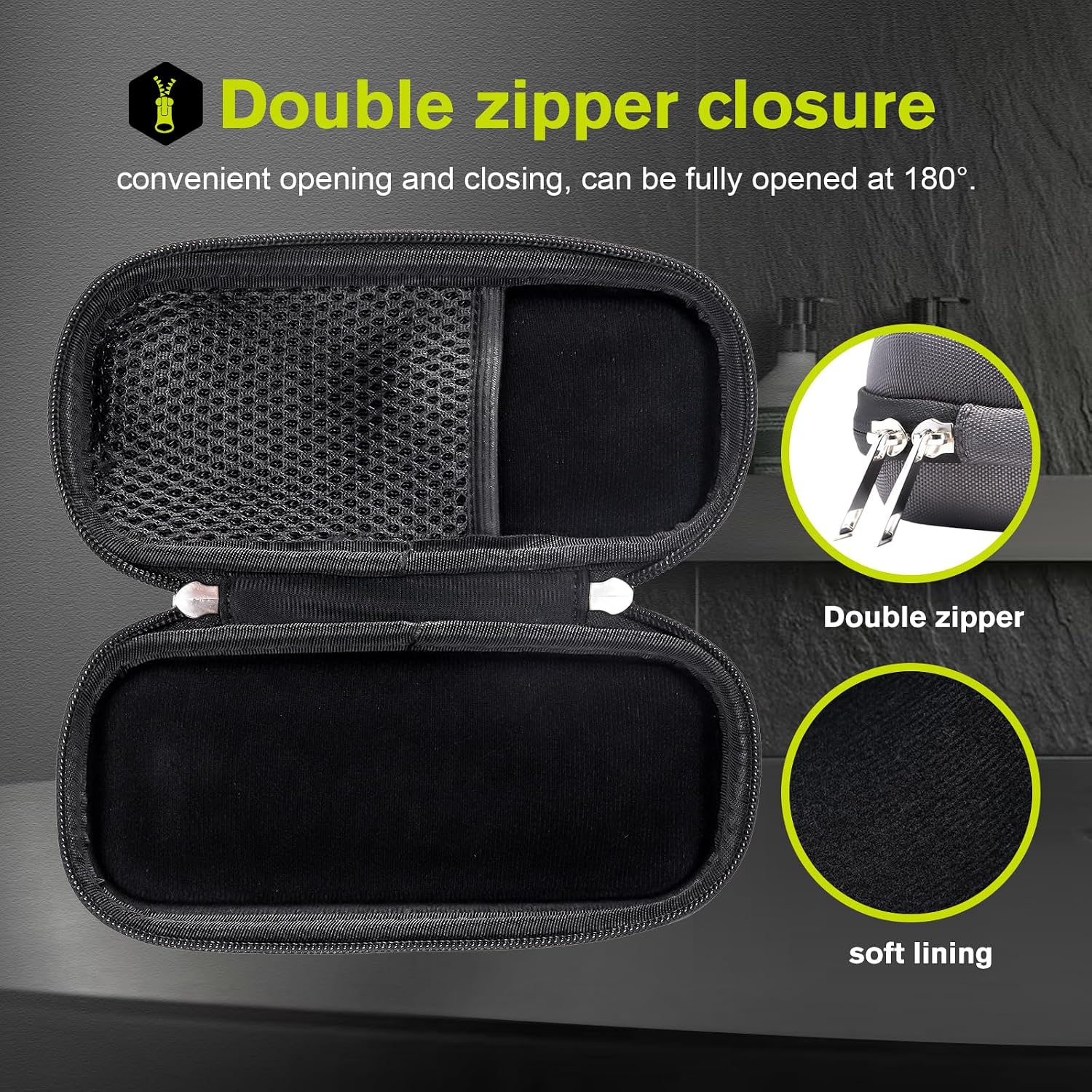ProCase Hard Travel Case for Electric Trimmer & Shaver -Black | Fits QP2520 QP2530 QP2620 QP2630, Portable Organizer Carrying Bag