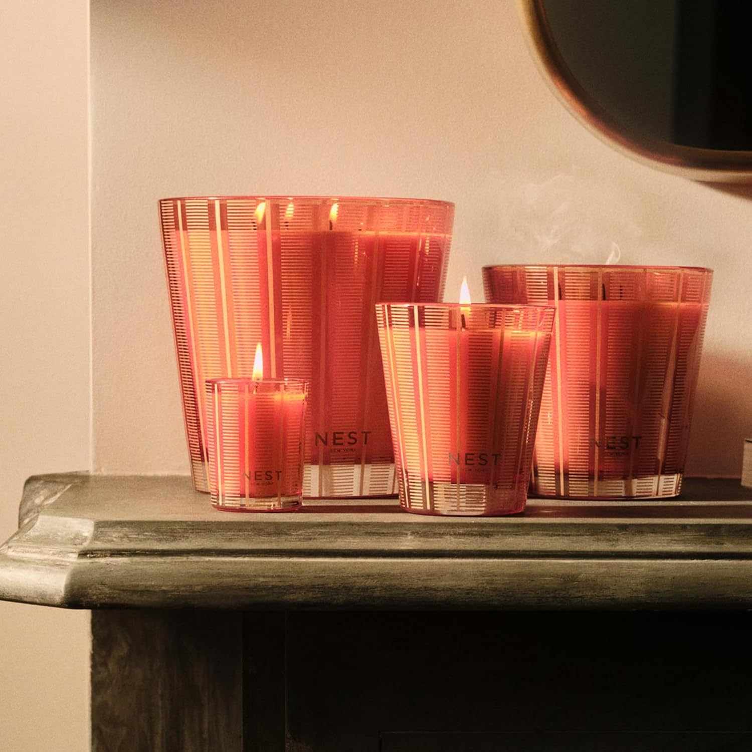 NEST New York Scented Classic Candle, Pumpkin Chai - 8.1 oz - Up to 60-Hour Burn Time - Reusable Glass Vessel
