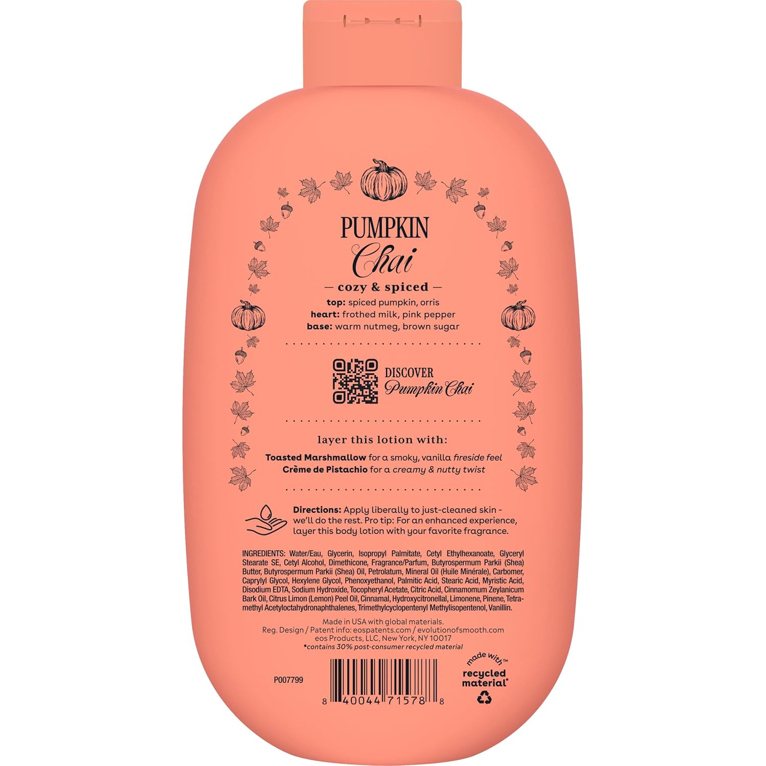 eos Shea Better Body Lotion- Vanilla Cashmere, 24-Hour Moisture, 16 fl oz