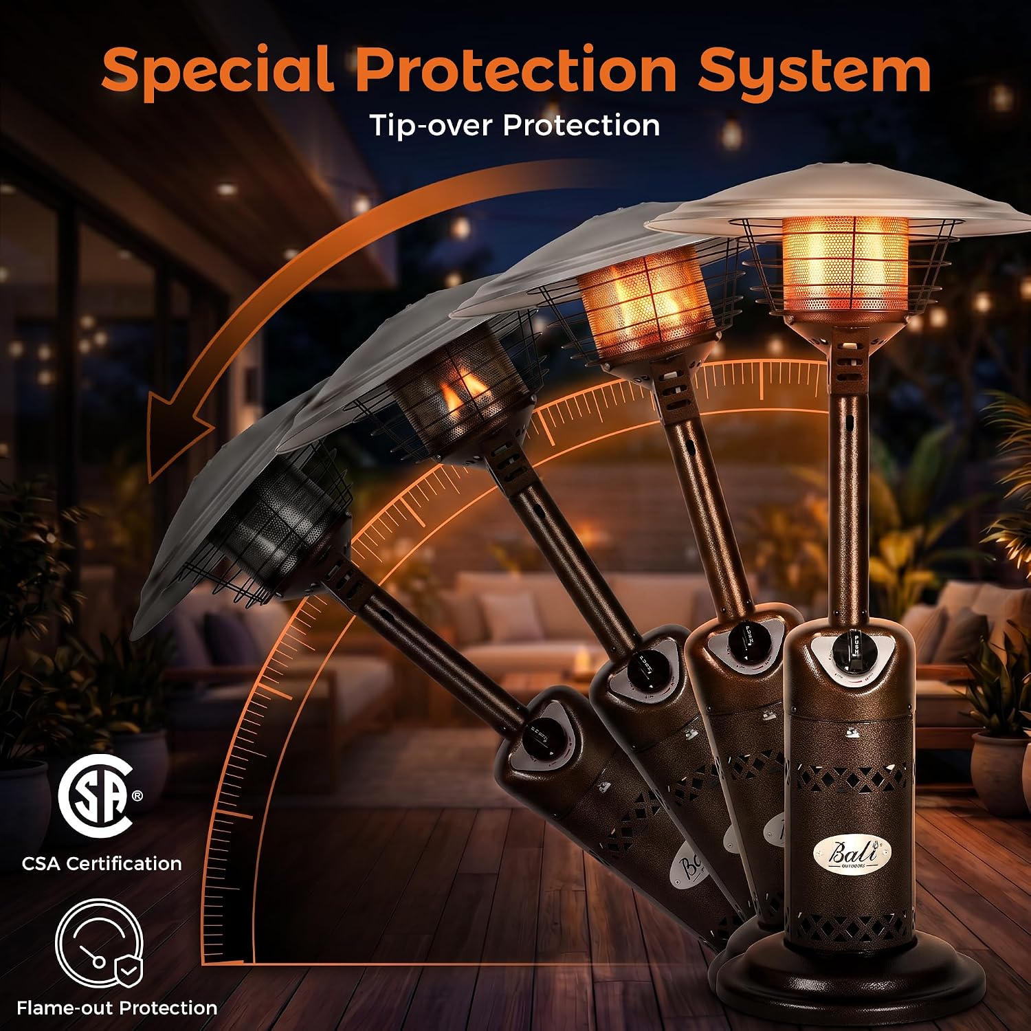 BALI OUTDOORS Portable Patio Heater