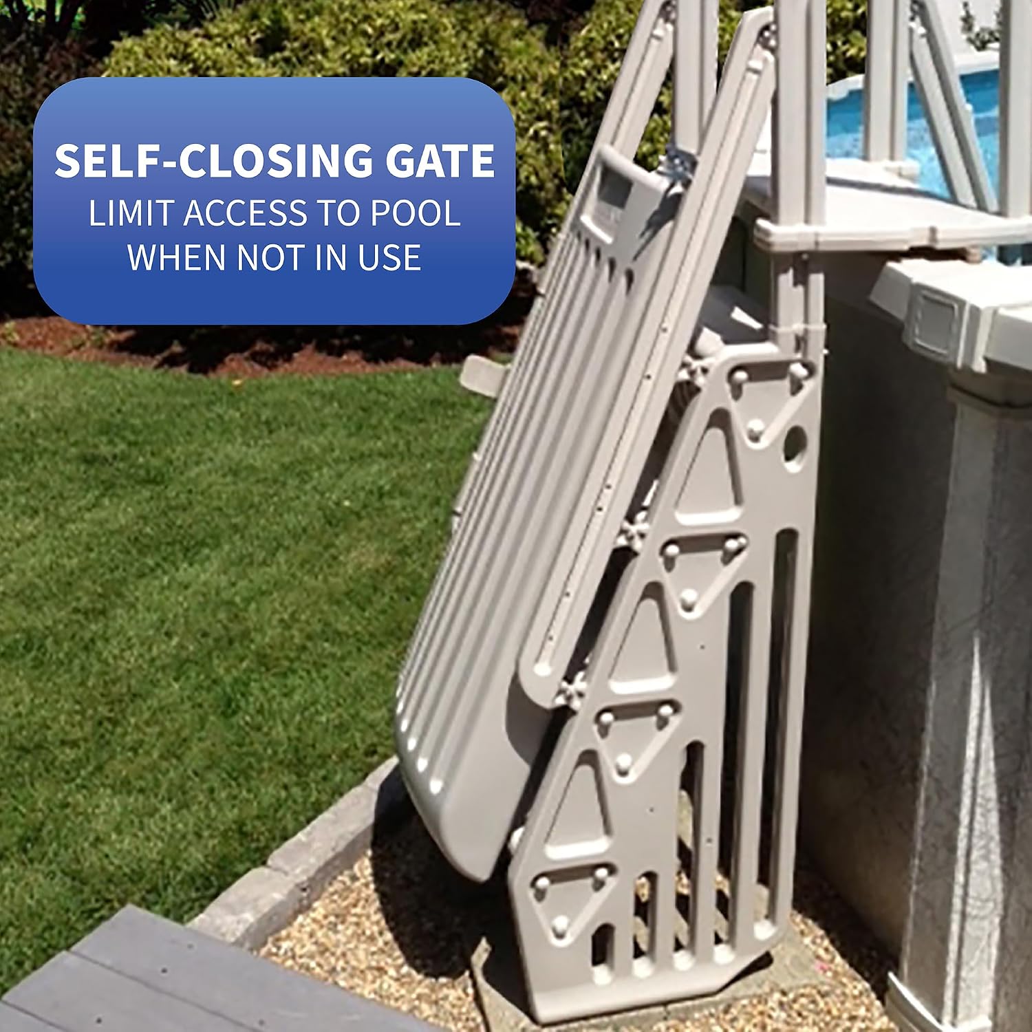 Blue Wave Neptune A-Frame Entry System for Above Ground Pools - Taupe