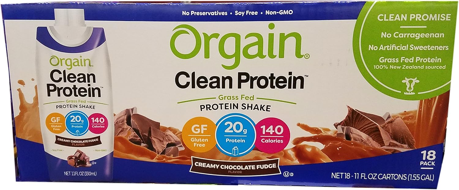 ORGAIN Organic Creamy Chocolate Fudge Drink, 11 FZ