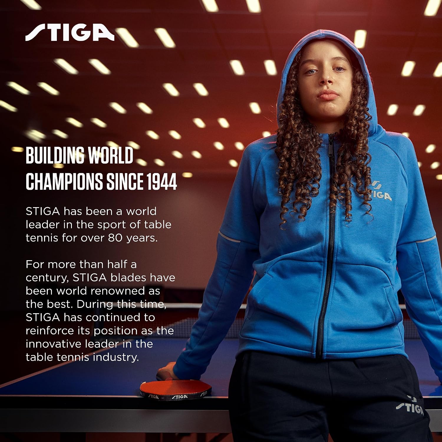 STIGA Advantage Series Indoor Ping Pong Table, Foldable Table Tennis Table - 13, 15, 18, and 25mm Tabletops - Quickplay 10 Minute Assembly - Playback Mode - Recreational- to Tournament-Level