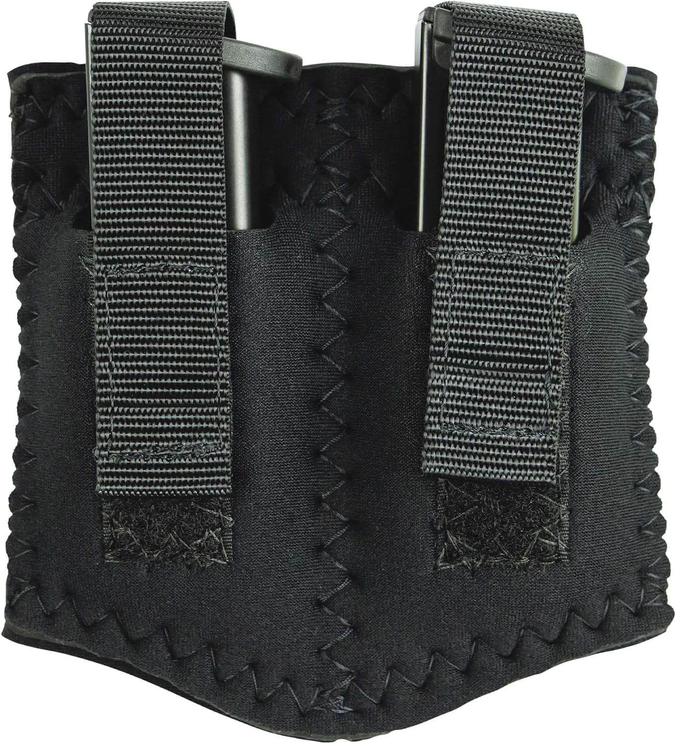Desantis Neoprene Ankle Double Magazine - Ambidextrous, Black | Fits Most Standard 9MM/40CAL Magazines, Concealed Ankle Magazine Holster
