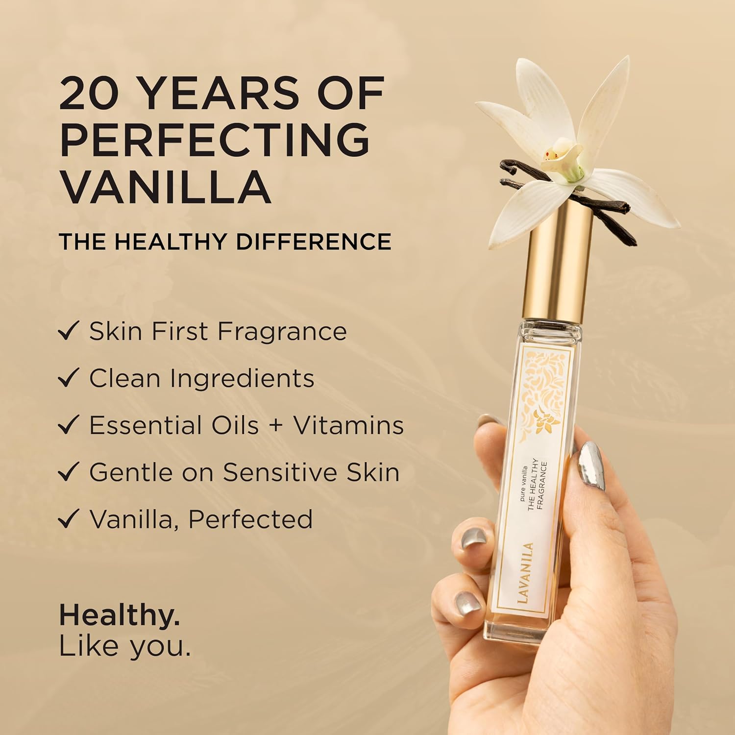 Lavanila Pure Vanilla Perfume for Women, 1.7 Fl Oz | Clean Vanilla Perfume, Long Lasting Women’s Eau de Parfum with Madagascar Vanilla – Natural Fragrance, Women’s Fragrances
