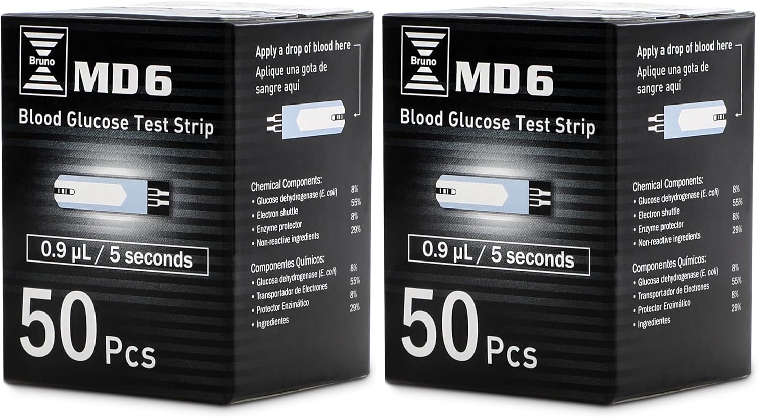 Pharma MD6 Blood Glucose Test Strips (50 Count)