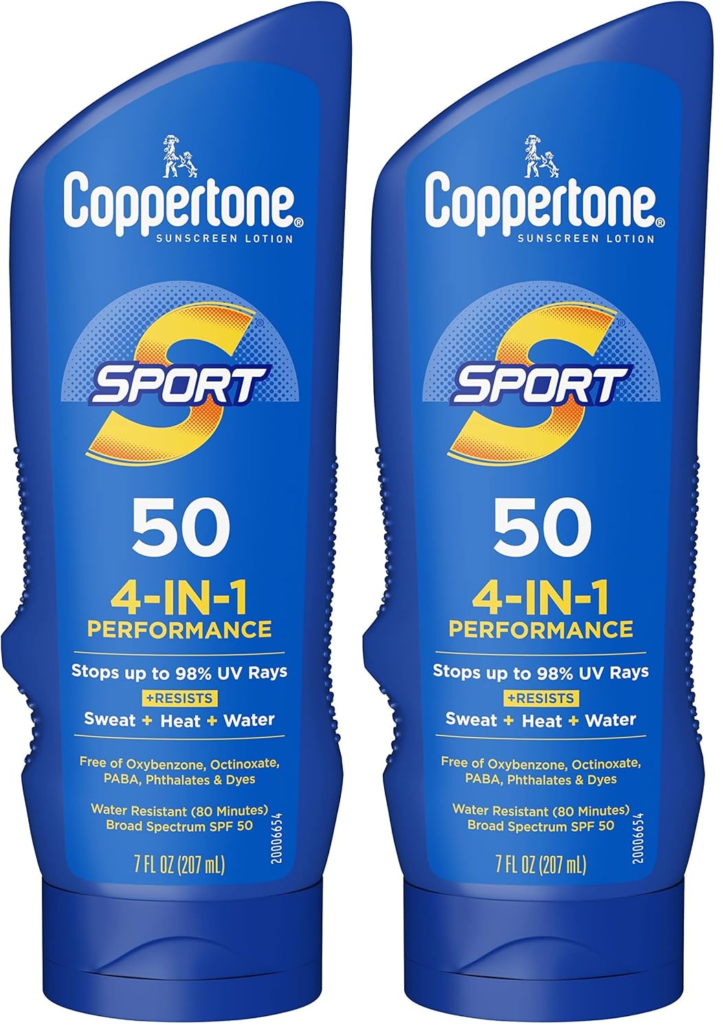 Coppertone SPORT Sunscreen Lotion SPF 30, 7 FL OZ | Sunscreen Lotion with Vitamin E, Sweat, Heat and Water Resistant, PABA, Oxybenzone, Octinoxate, Paraben and Dye Free