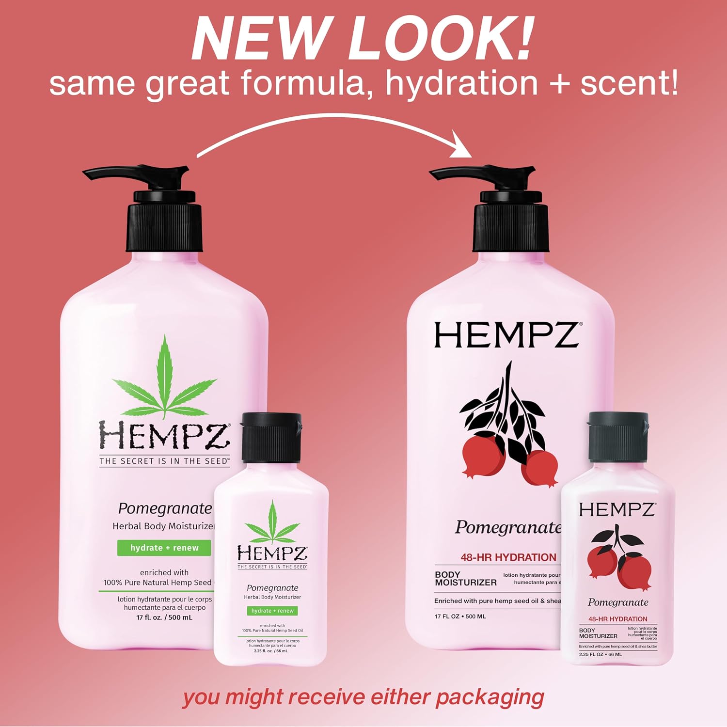 HEMPZ Body Lotion - Sweet Pineapple and Honey Melon - Daily Moisturizing Cream - 17oz