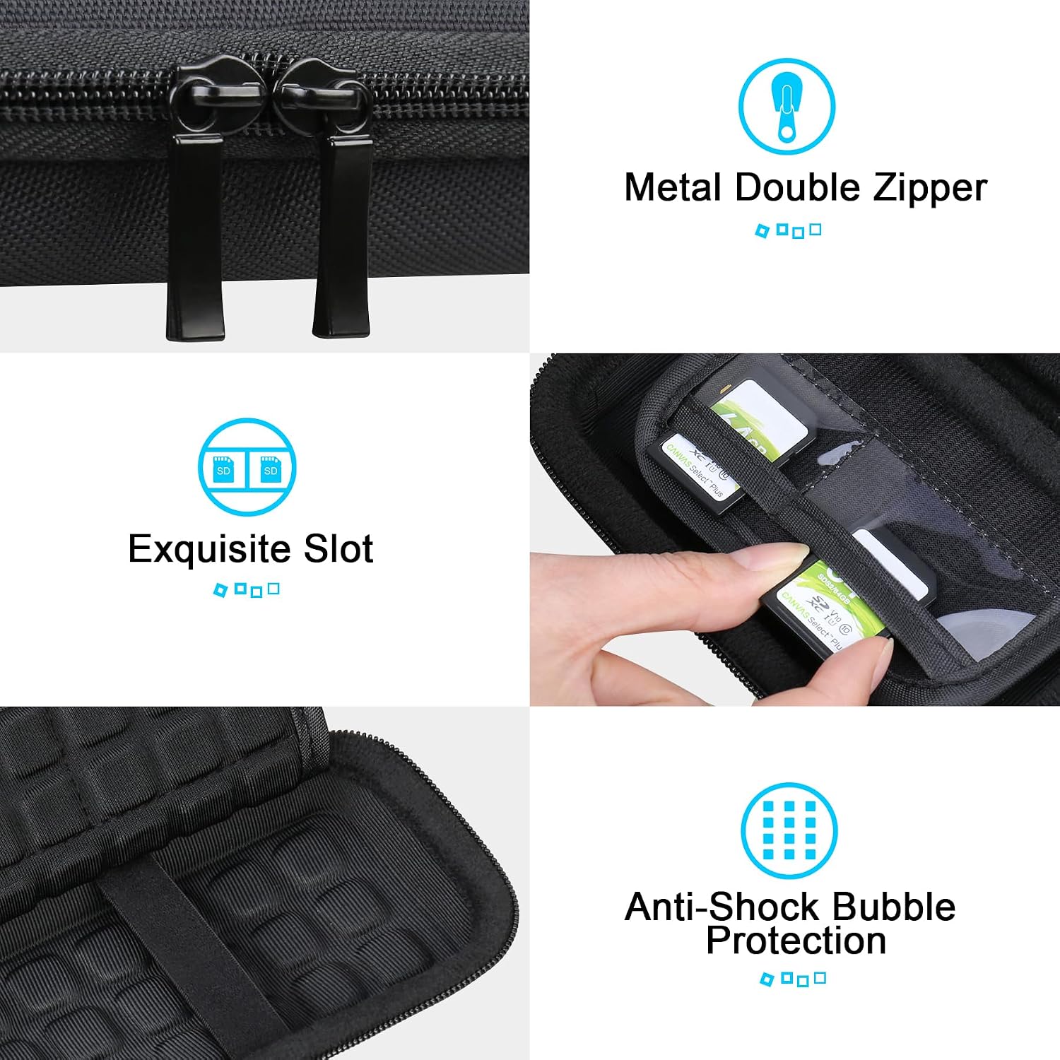 Lacdo Hard Carrying Case for SanDisk Extreme Pro/SanDisk Extreme Portable External SSD 500GB 1TB 2TB 4TB 8TB USB-C Solid State Drive EVA Shockproof