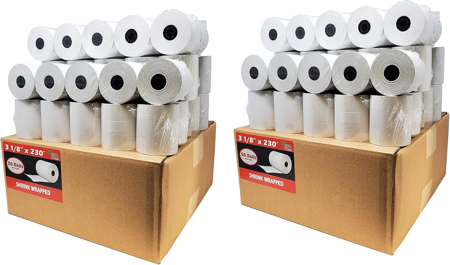 (50 Rolls) 3 1/8 x 230 Thermal Paper Receipt Rolls (55 GSM Premium Quality German Paper) Fits All POS Cash Registers BPA Free - BuyRegisterRolls