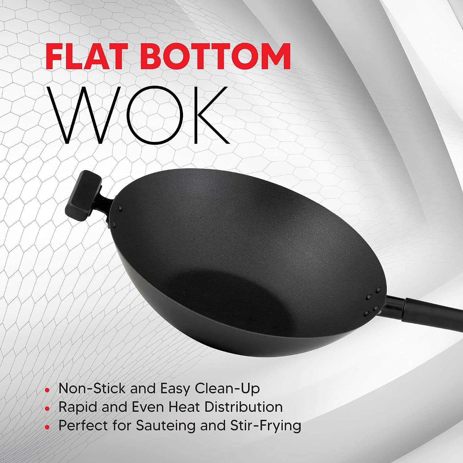 Helen's Asian Kitchen Xylan Non-Stick Wok, 12-Inch Flat Bottom Wok