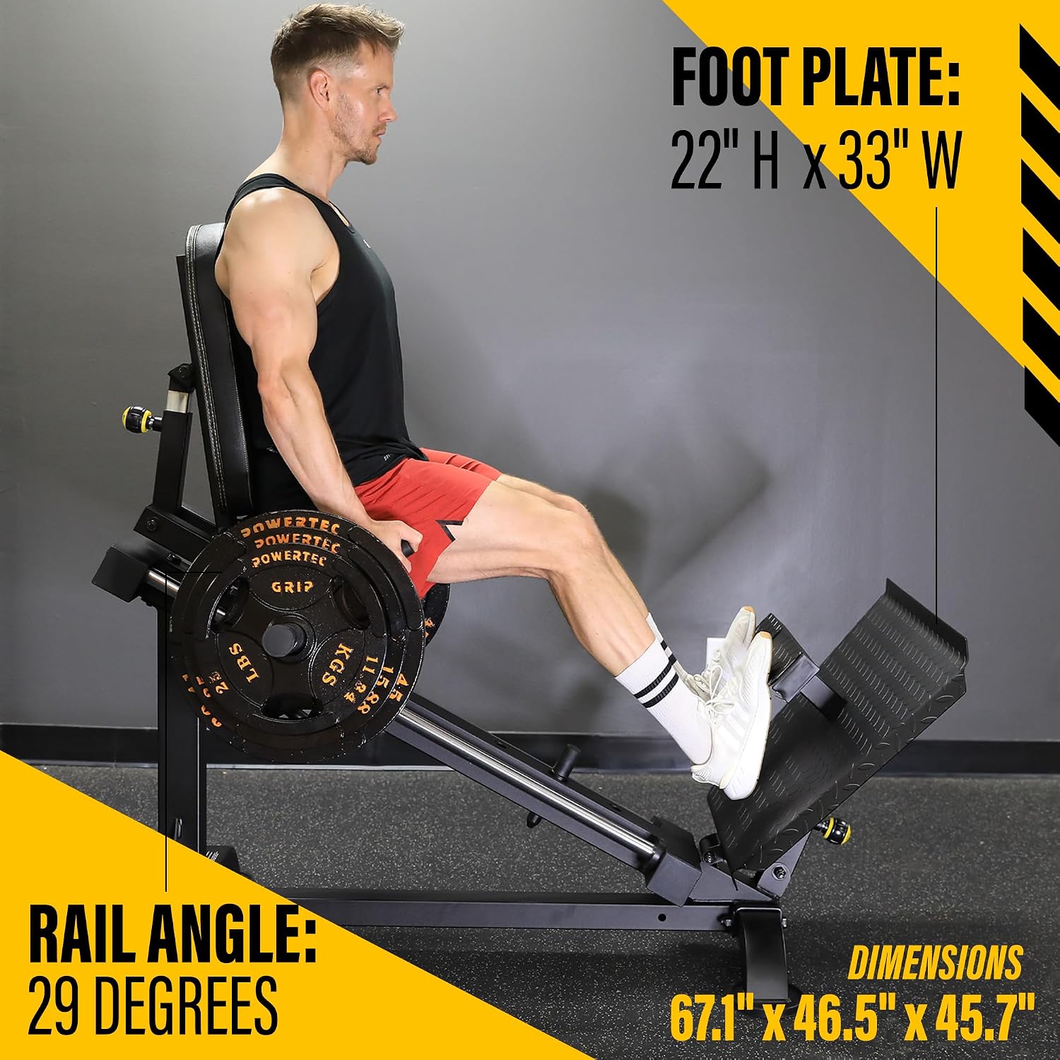 Powertec Fitness Leg Sled - Leg Press Machine, 700 LB Capacity