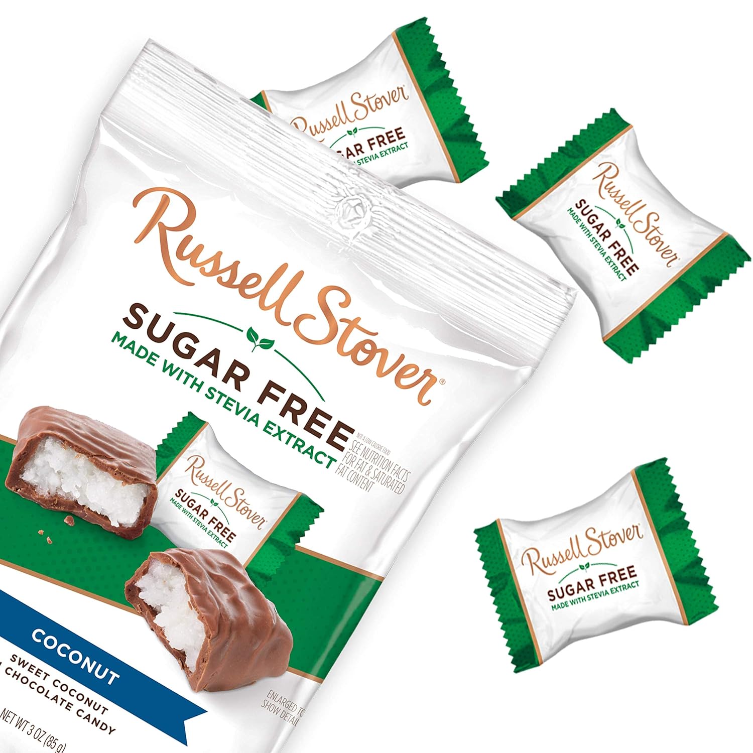 Russell Stover Sugar Free Dark Chocolate Medallions, 3 oz. Bag (270215)