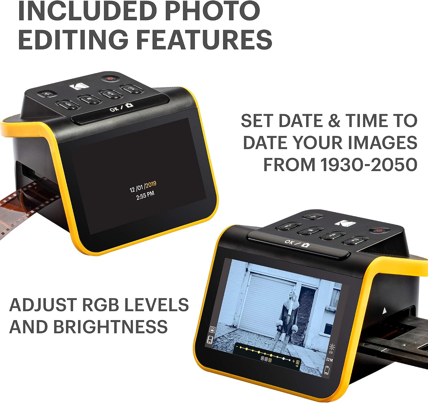 KODAK Slide N Scan Film & Slide Scanner, 22MP, 5" LCD Screen, 135/110/126mm