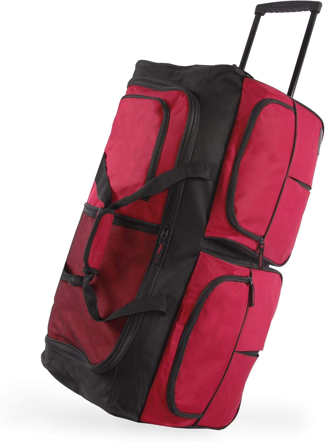 Pacific Coast Unisex 30" Large Rolling Duffel Bag, Red, One Size
