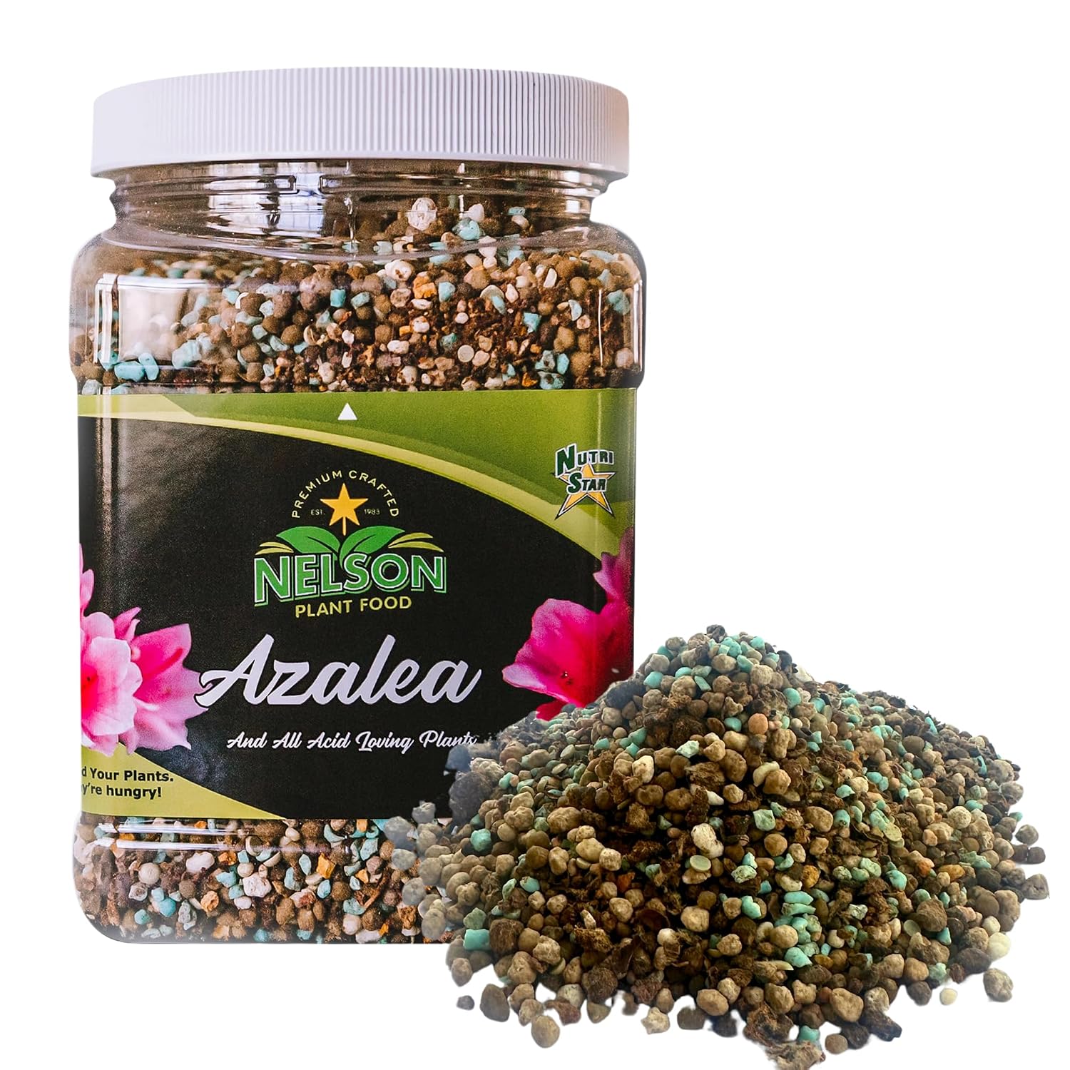 Nelson Plant Food for All Acid Loving Plants In Ground Container Patio Food Huge Blooms Azalea Jasmines Roses Camellias Gardenias NutriStar 9-13-11 (4 lb.)