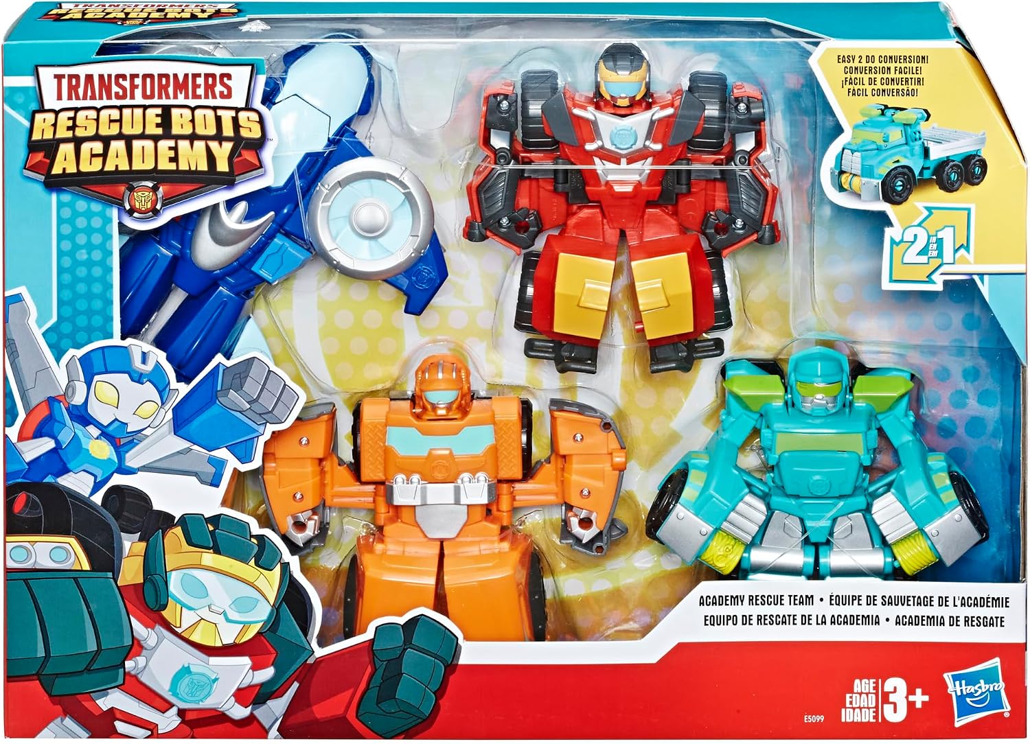 Playskool Heroes Transformers Rescue Bots Academy Rescue Team Pack, 4 Collectible 4.5" Converting Action Figures